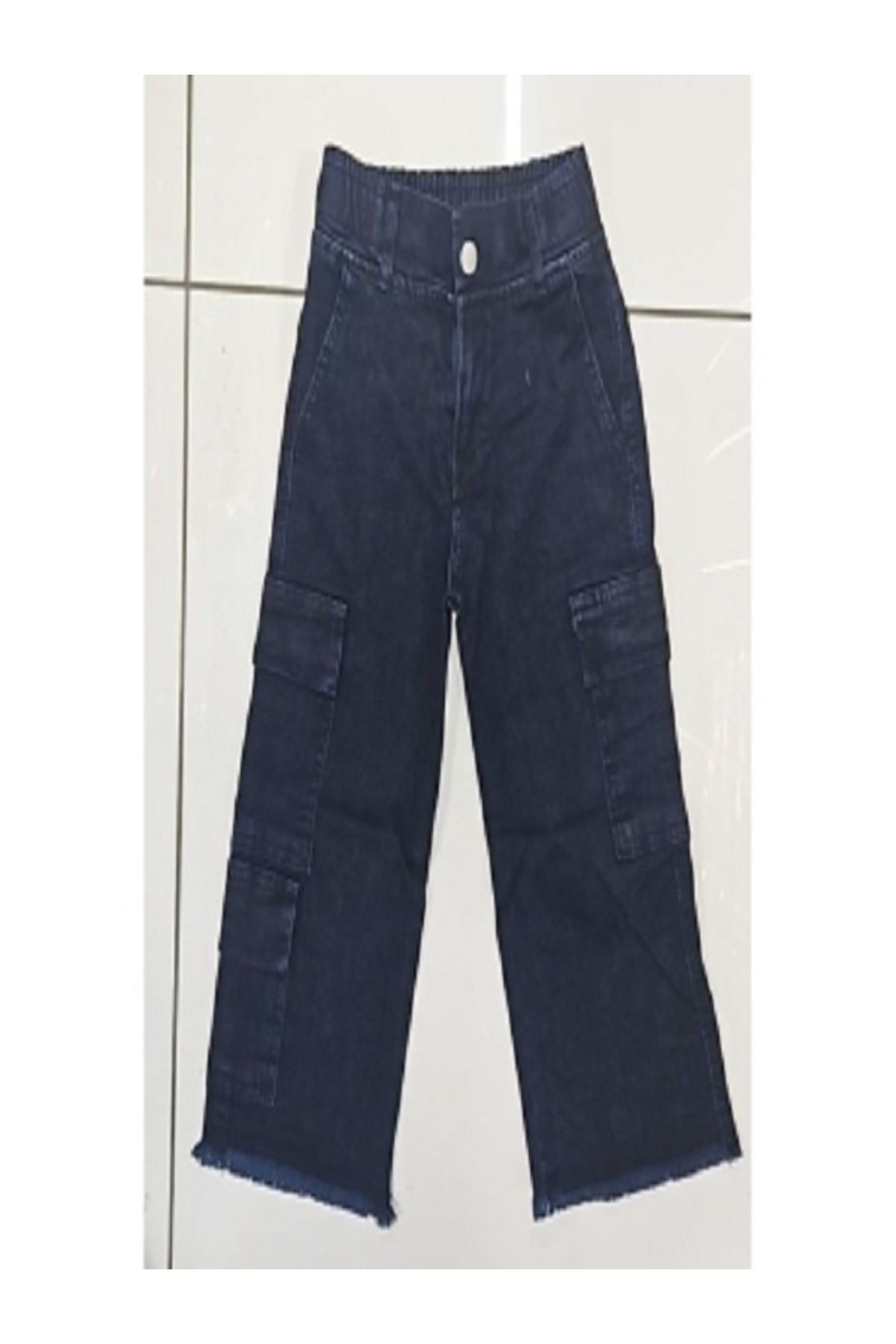 Komando Cepli Kız Çocuk Kot Pantolon Lacivert 5006