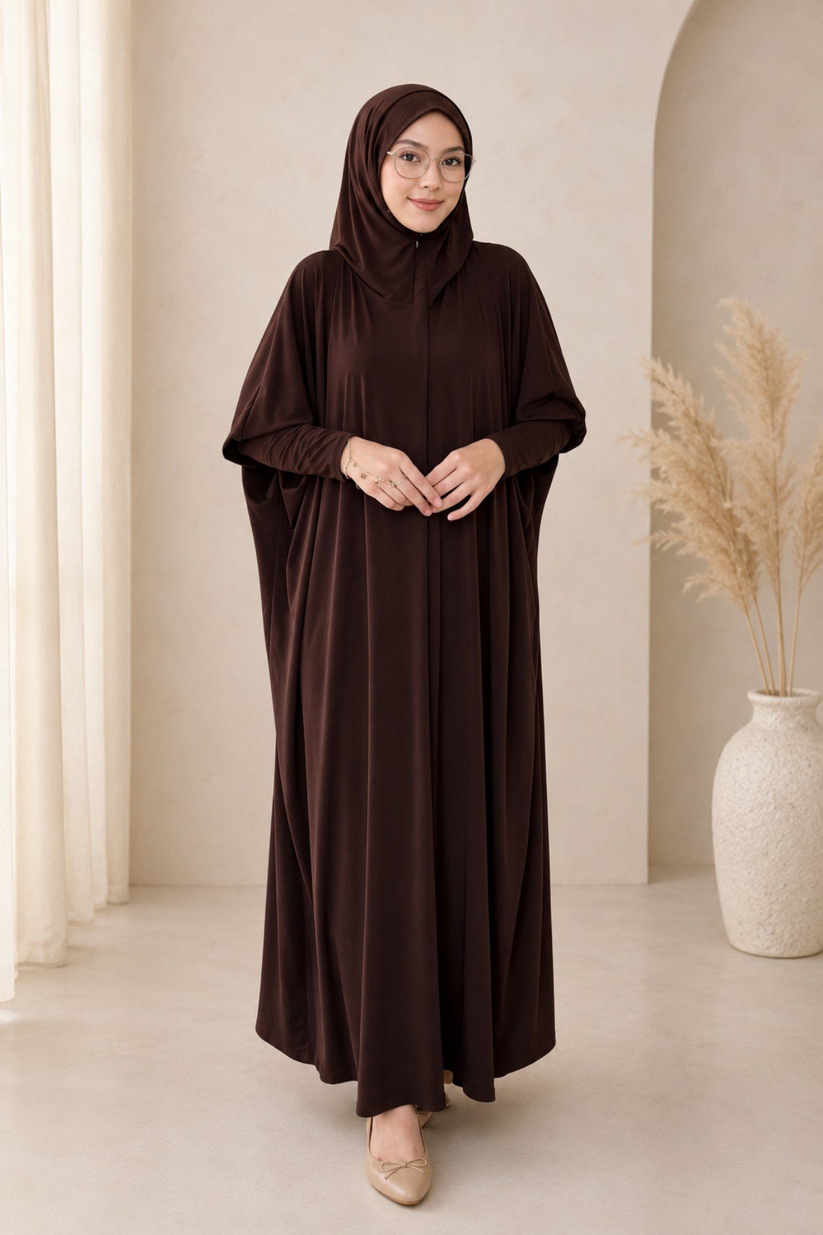 Premium Dökümlü Pratik Namaz Elbisesi