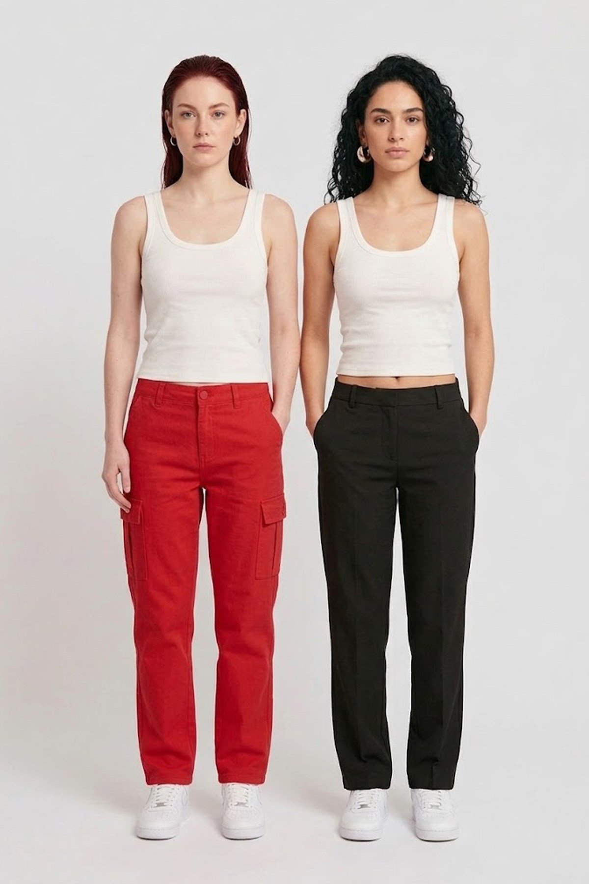 Lady Bom Kadın 2'li Set Premium Ribanalı Kaşkorse Beyaz Basic Fitilli Pamuklu Esnek Bluz Atlet