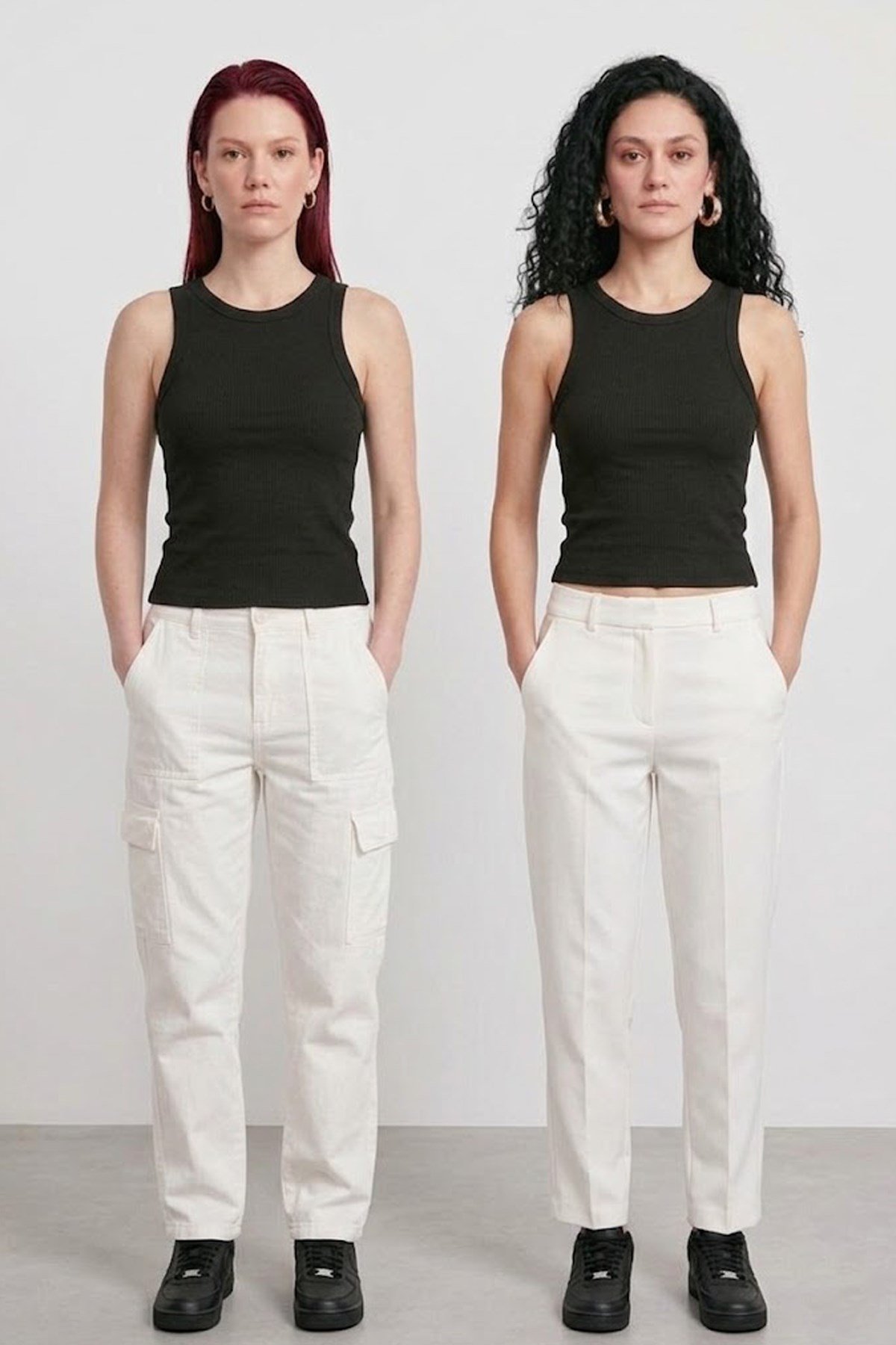 Lady Bom Kadın 2'li Set Premium Ribanalı Kaşkorse Siyah Basic Fitilli Pamuklu Esnek Bluz Atlet