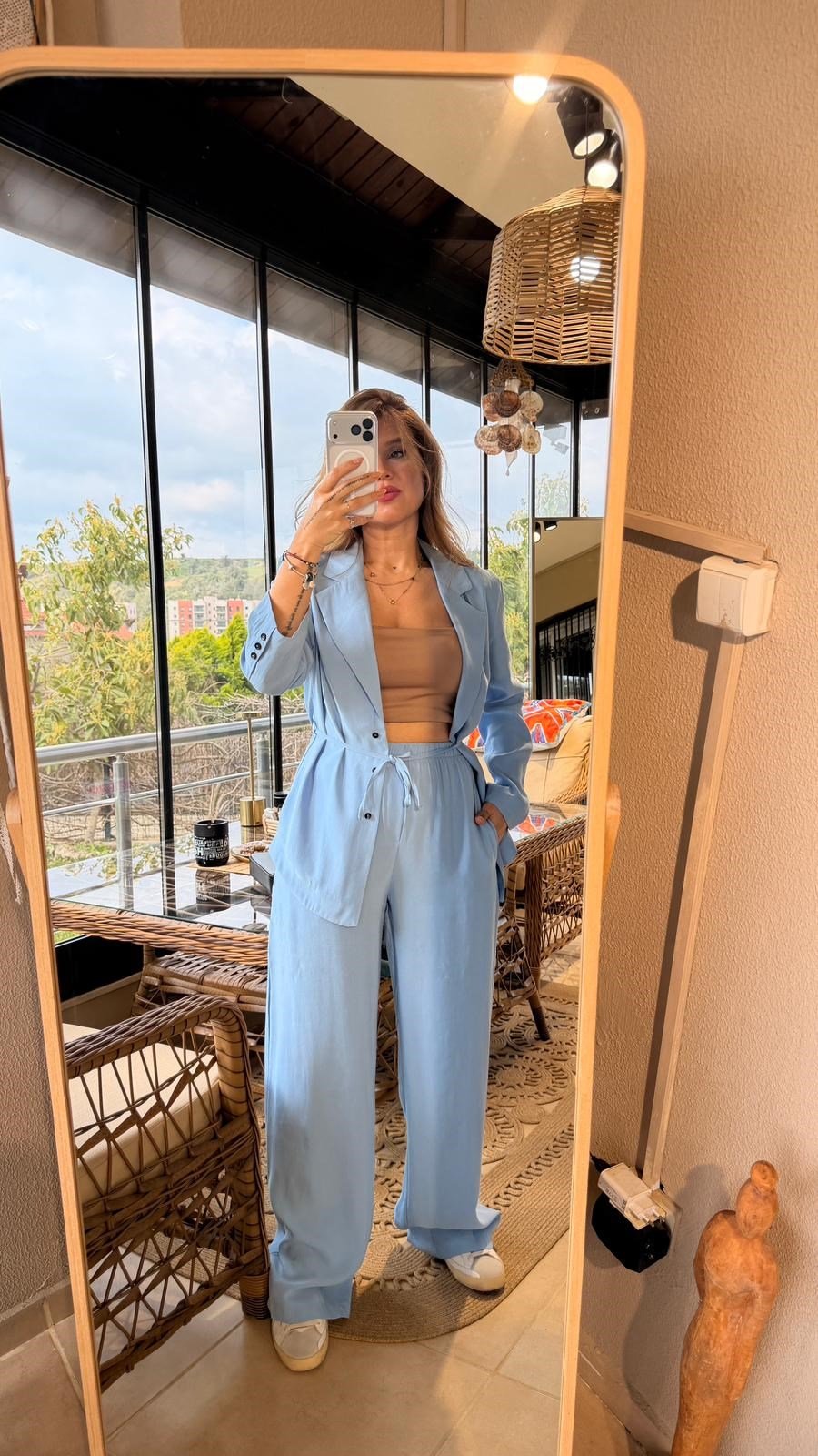 BLAZER KUŞAKLI TAKIM