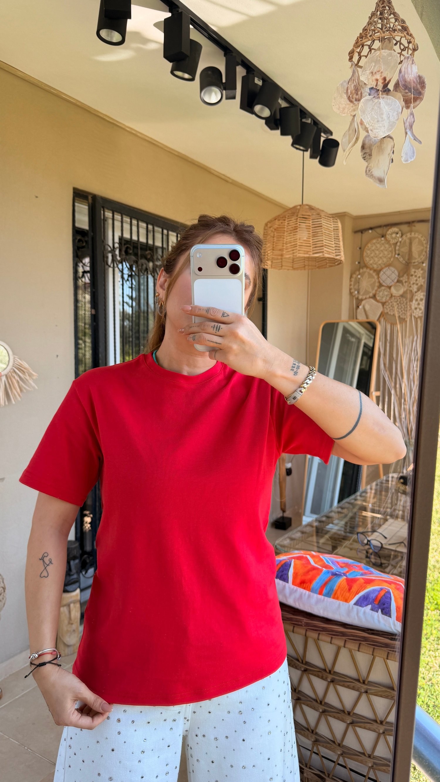 Kırmızı Basic Tshirt