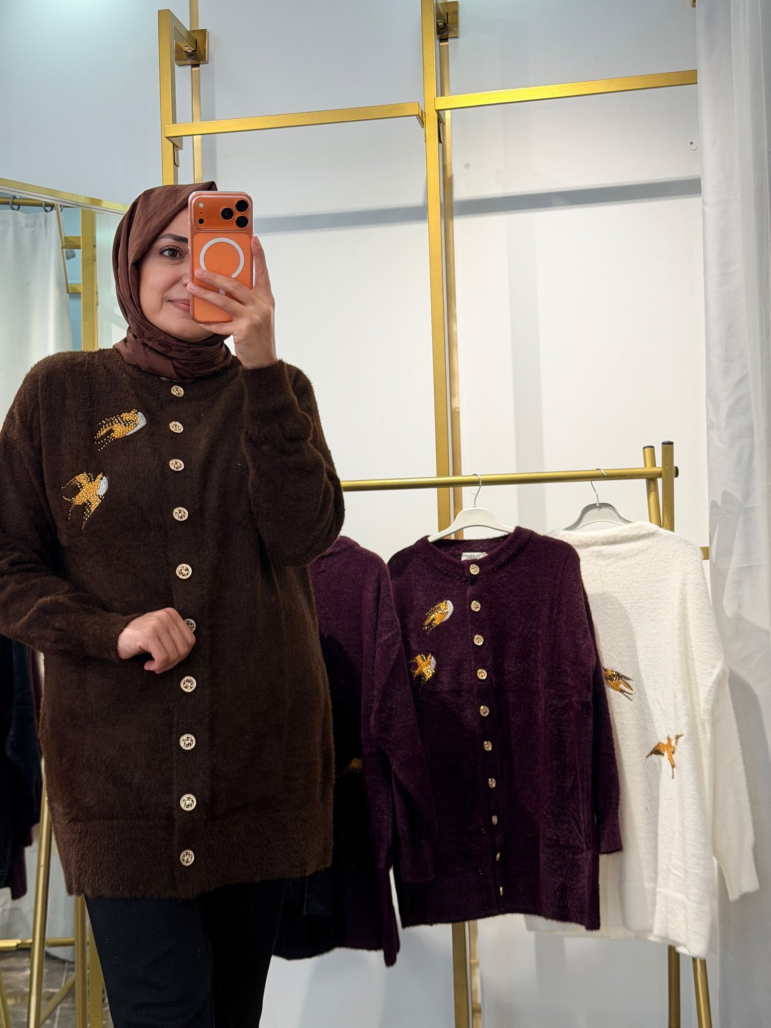 140718 KUŞ DETAYLI ANGORA HIRKA 