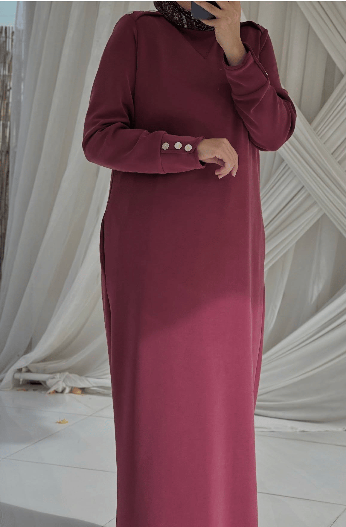 2801 Oysho Elbise | Bordo