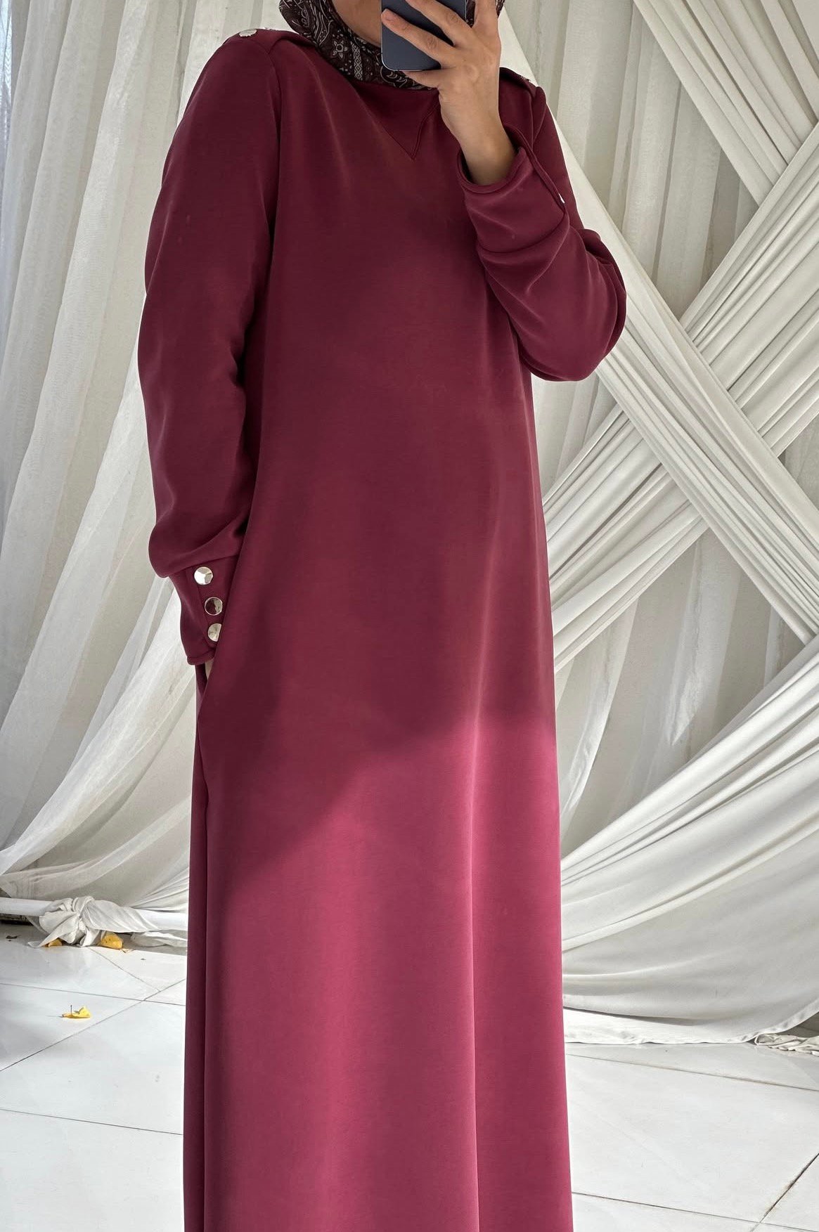 2801 Oysho Elbise | Bordo