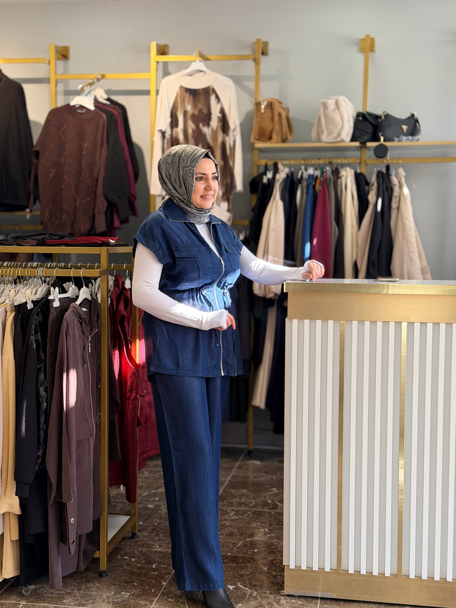 6109 Yelekli Tensel Kot Takım | Lacivert