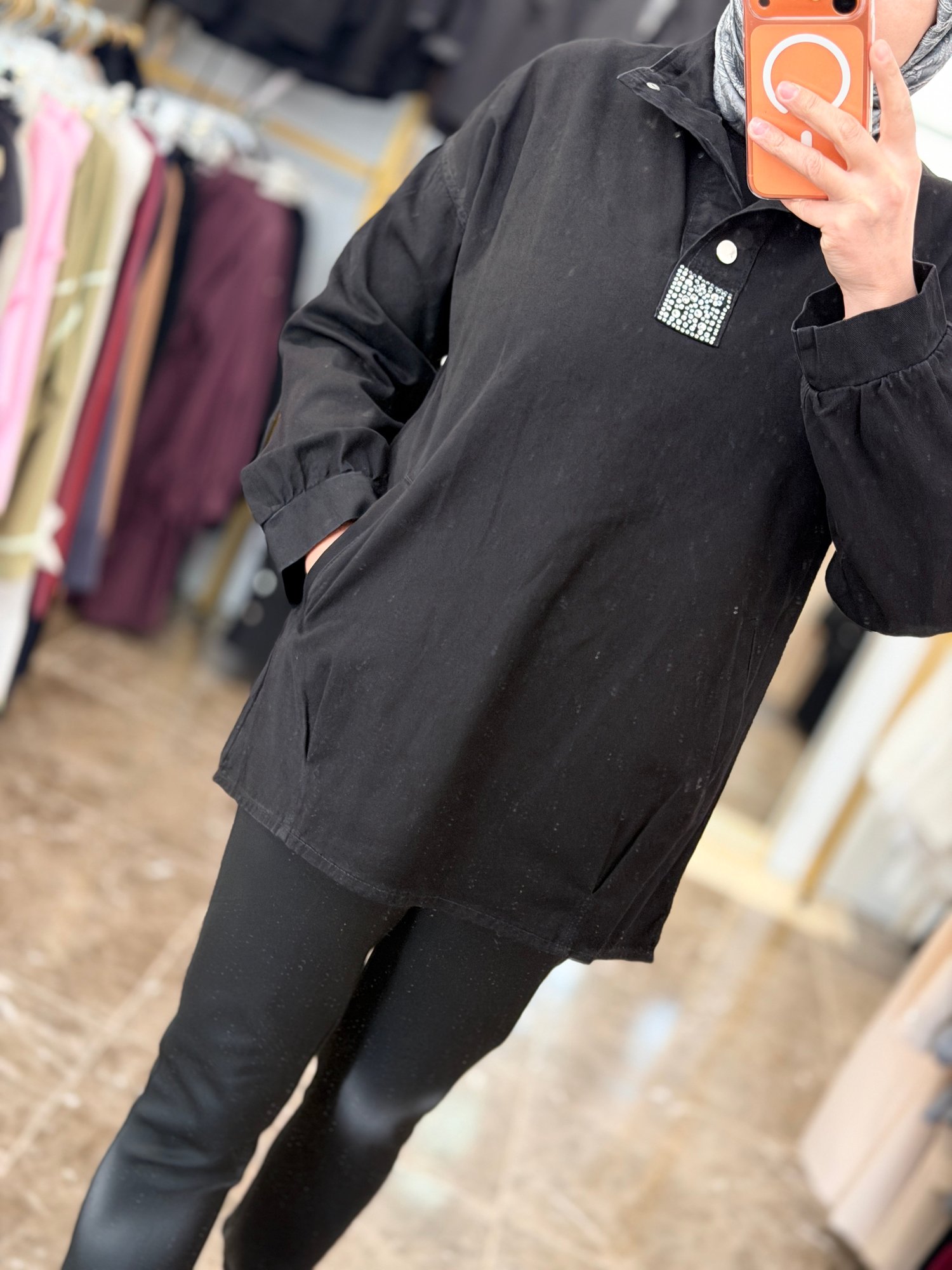 7395 Kot Tunik | Siyah