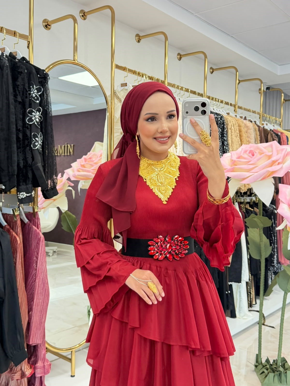 KAT KAT ELBİSE KIRMIZI 