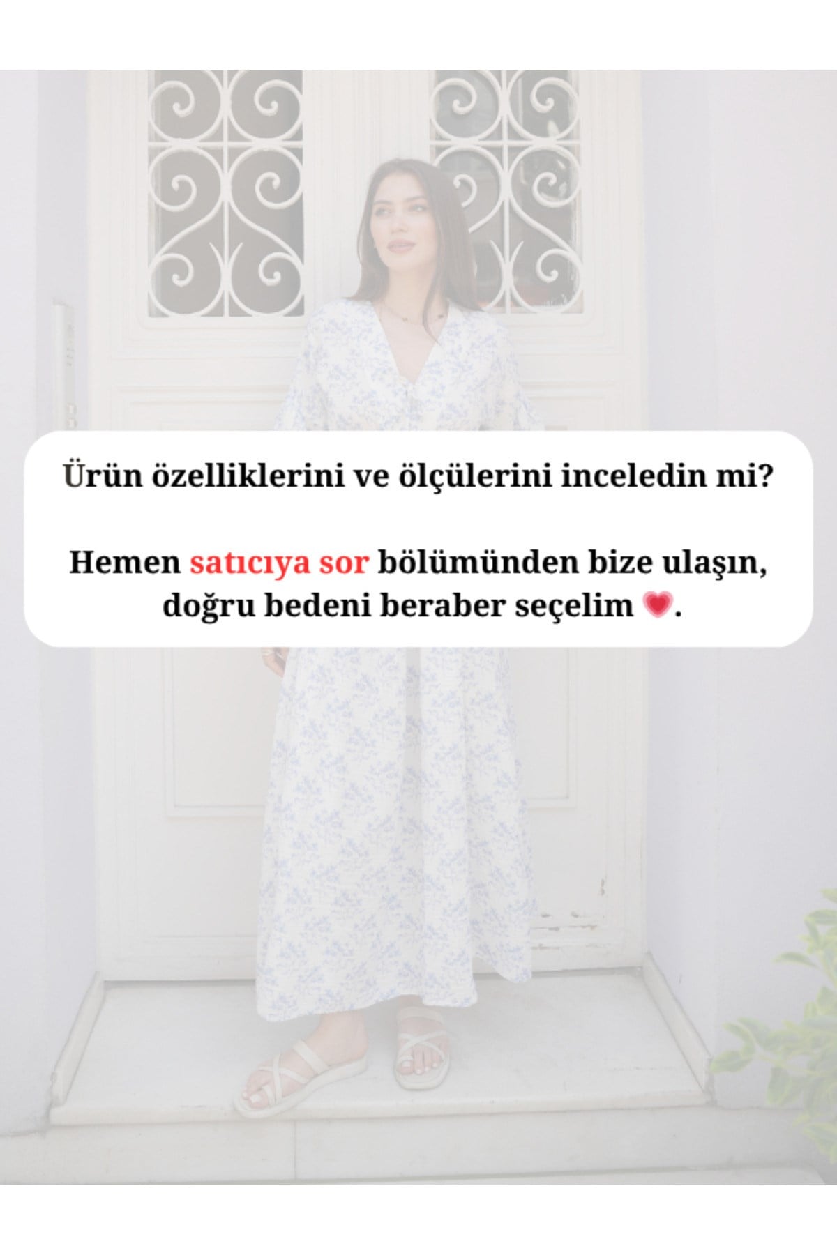 Kadın Çiçek Baskılı Uzun Pamuk Beyaz Muslin Elbise