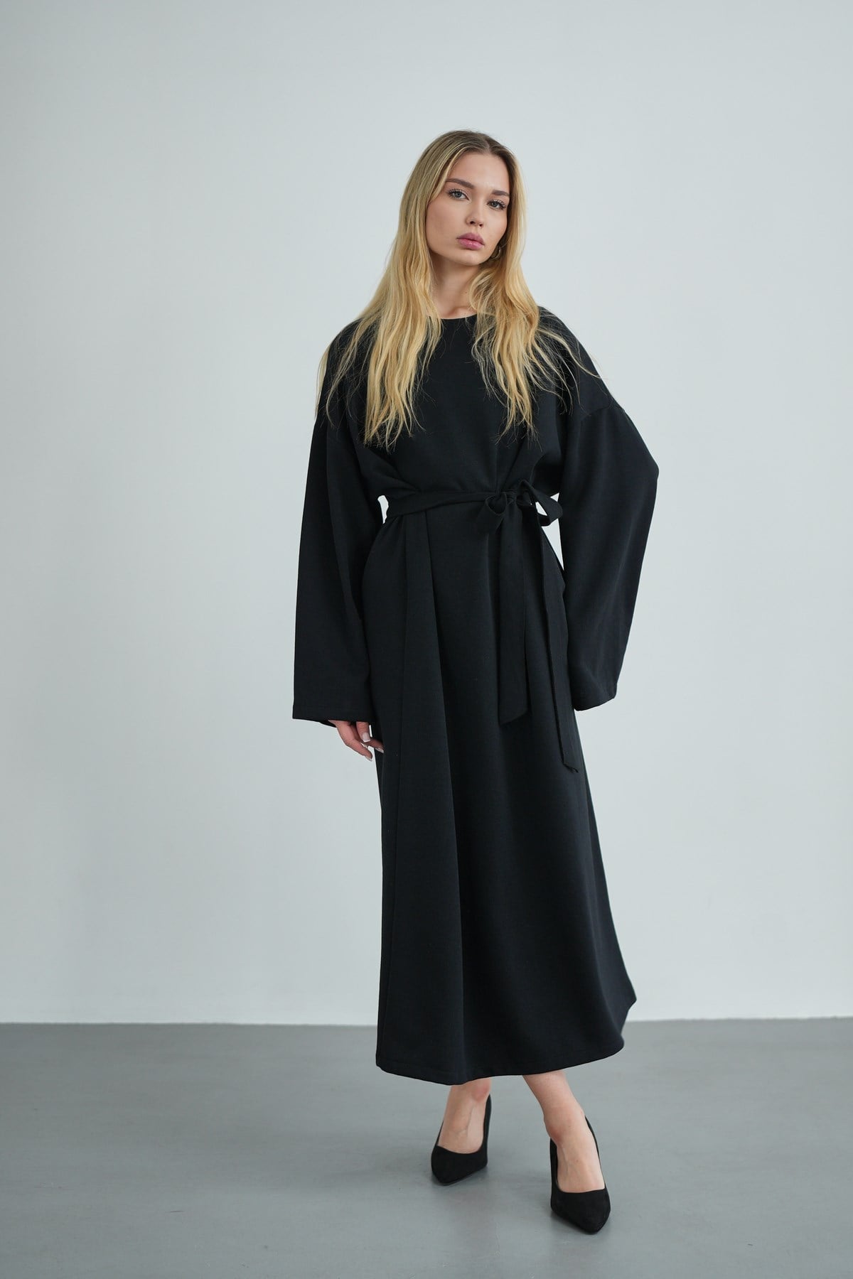 Kadın Oversize Basic Penye Elbise