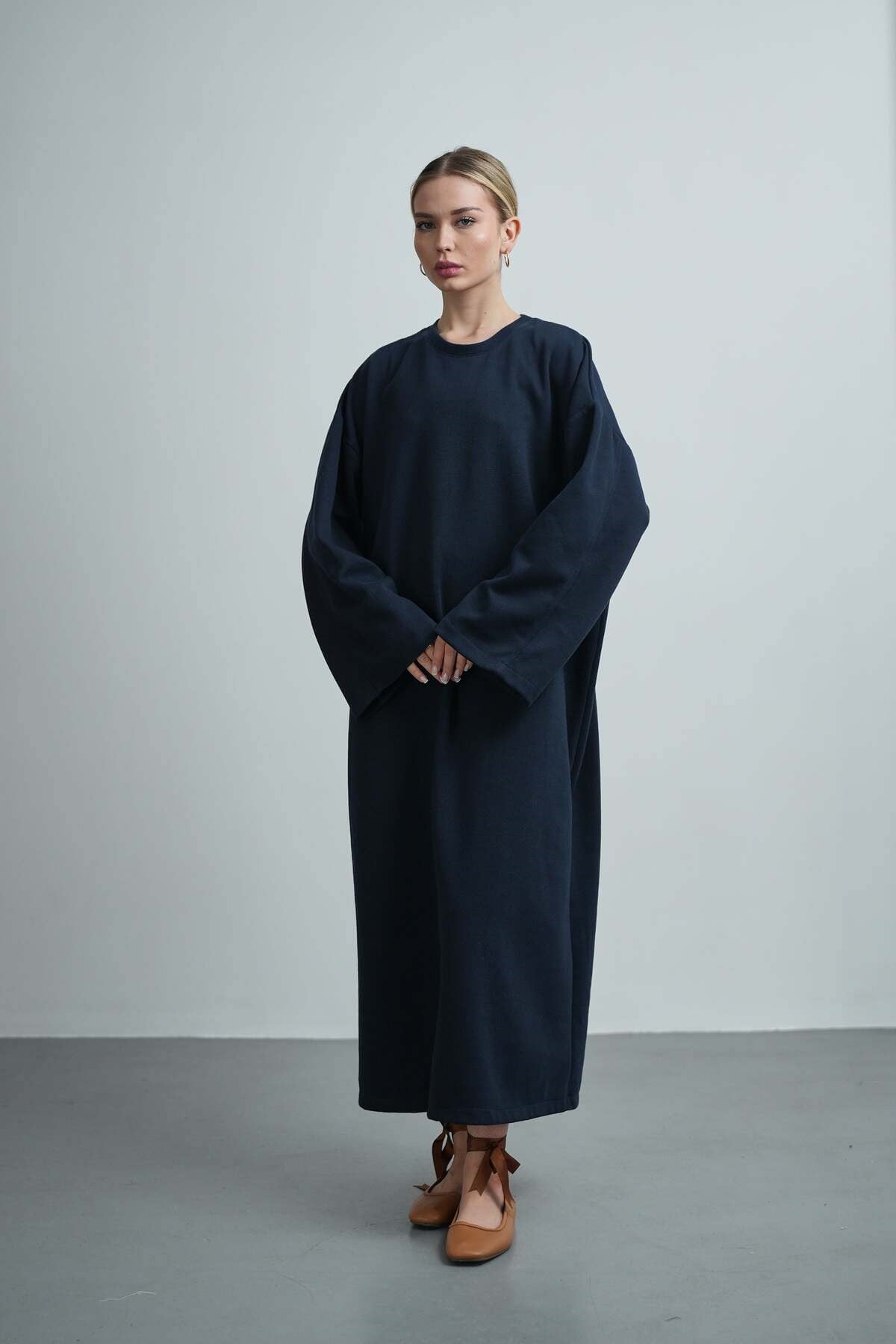 Kadın Oversize Basic Penye Elbise