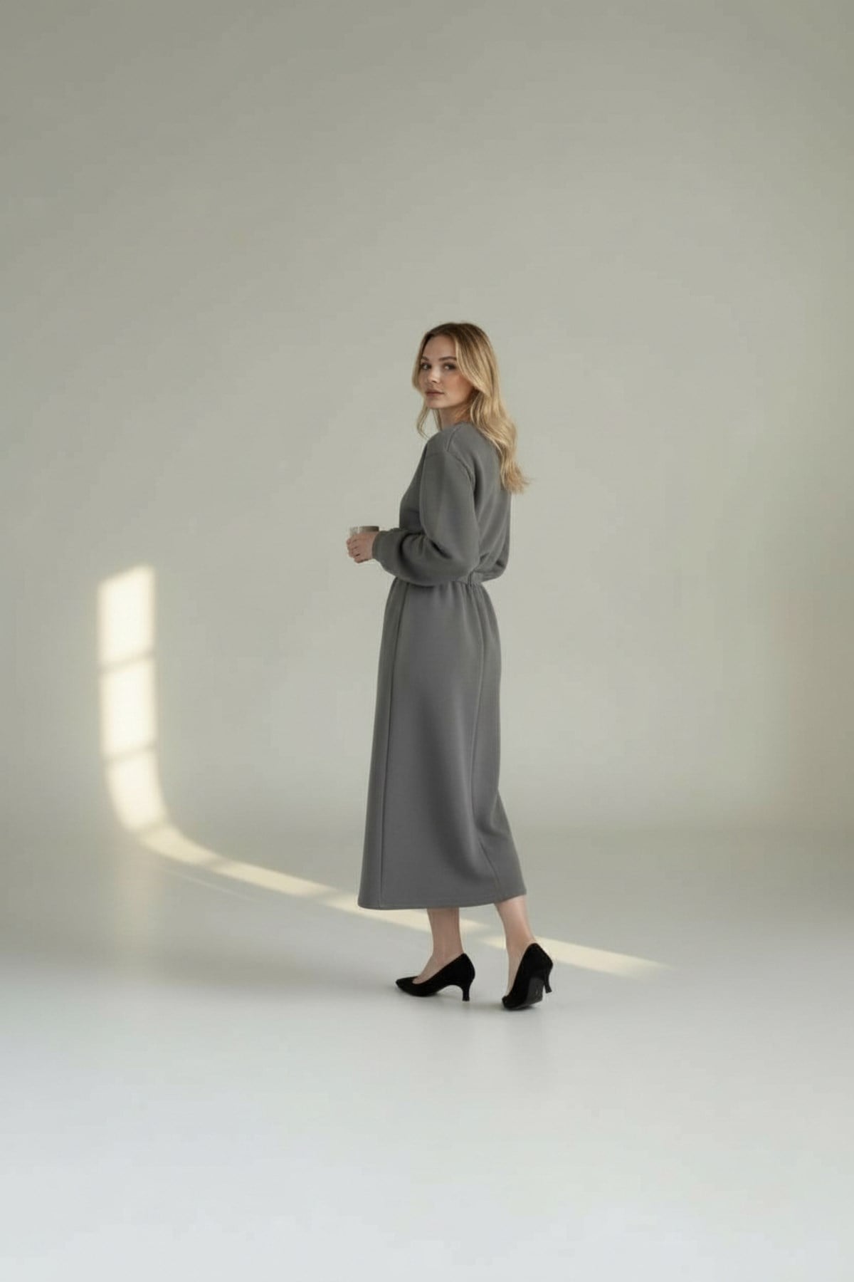 Kadın Oversize Basic Penye Elbise