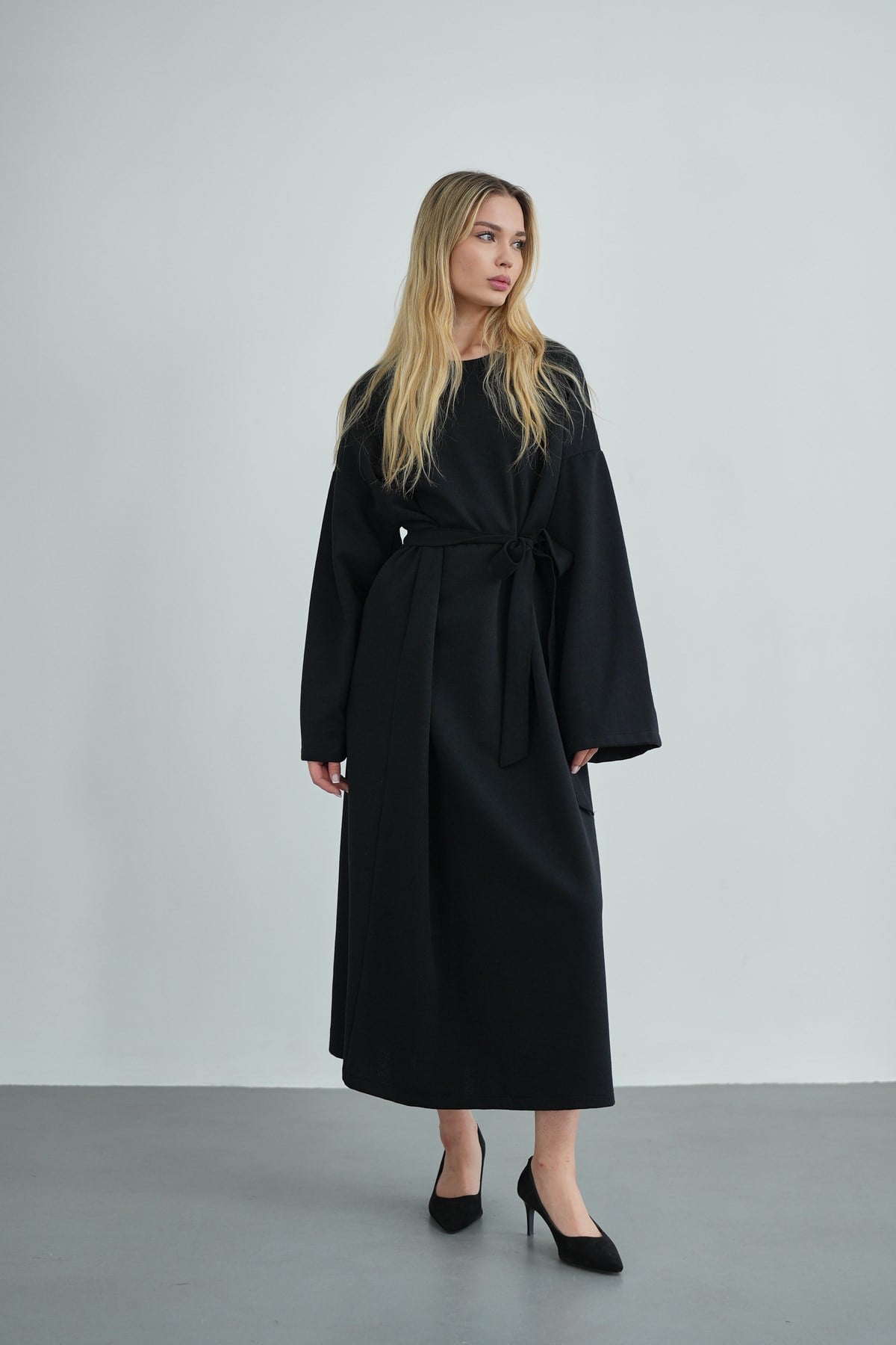Kadın Oversize Basic Penye Elbise