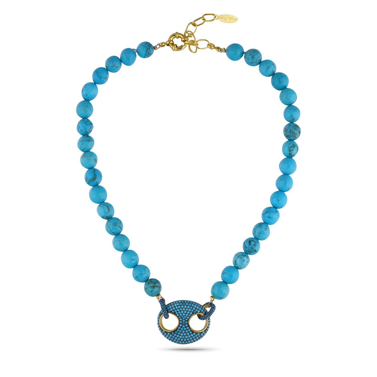 Aqua Button Kolye