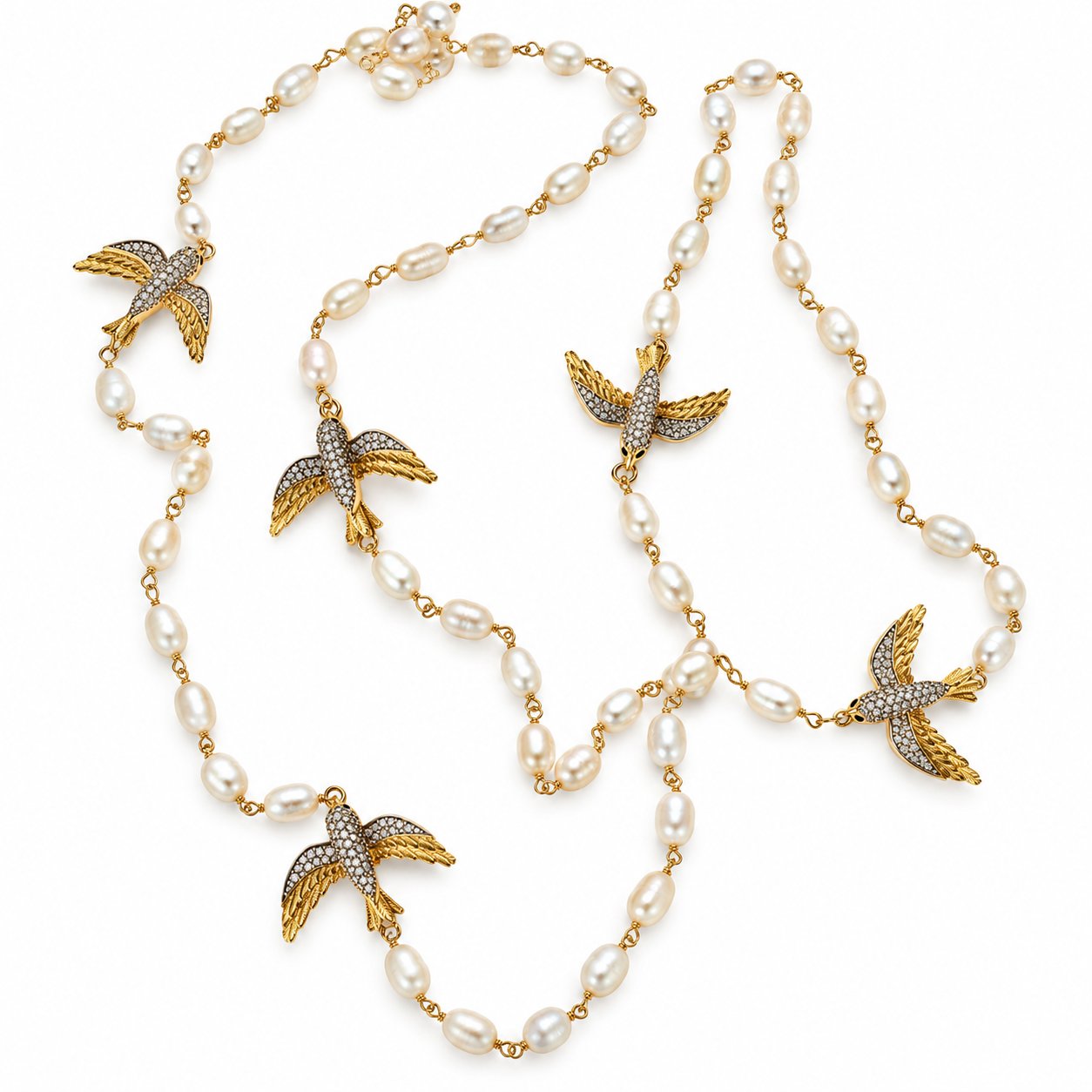 Birds of Eternity İnci Kolye