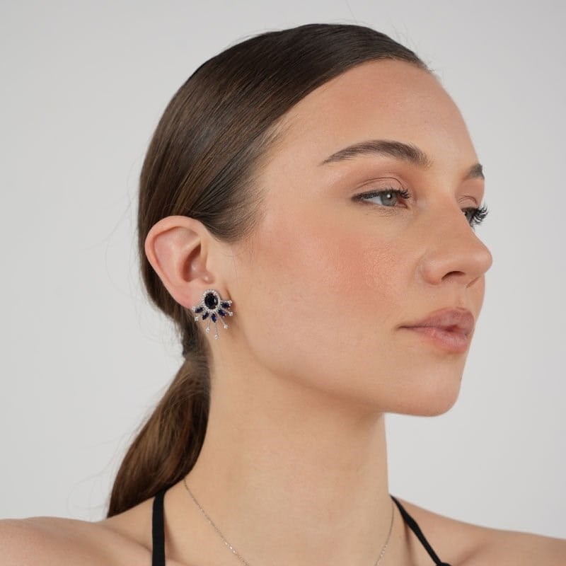 Blue Mini Sparkle Earrings