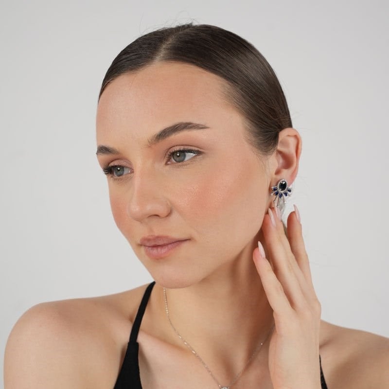Blue Mini Sparkle Earrings