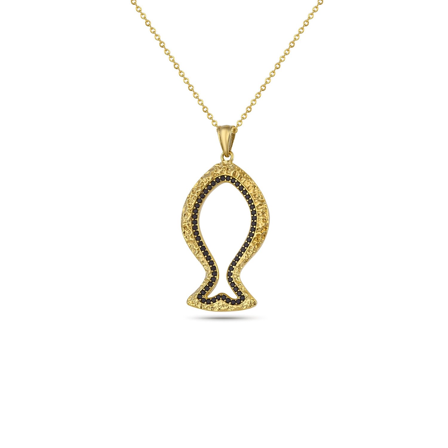 Gold Core Fish Necklace