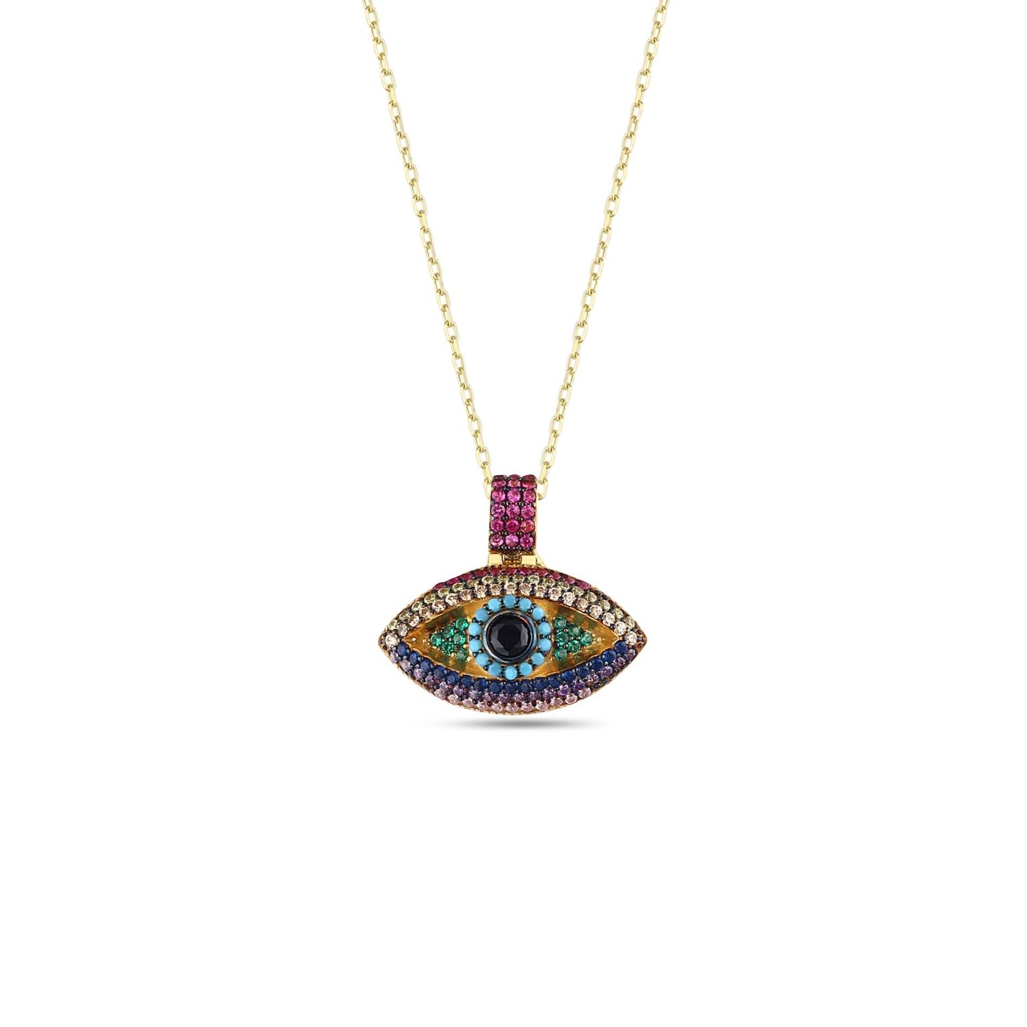 Multicolor Alina Eye Necklace