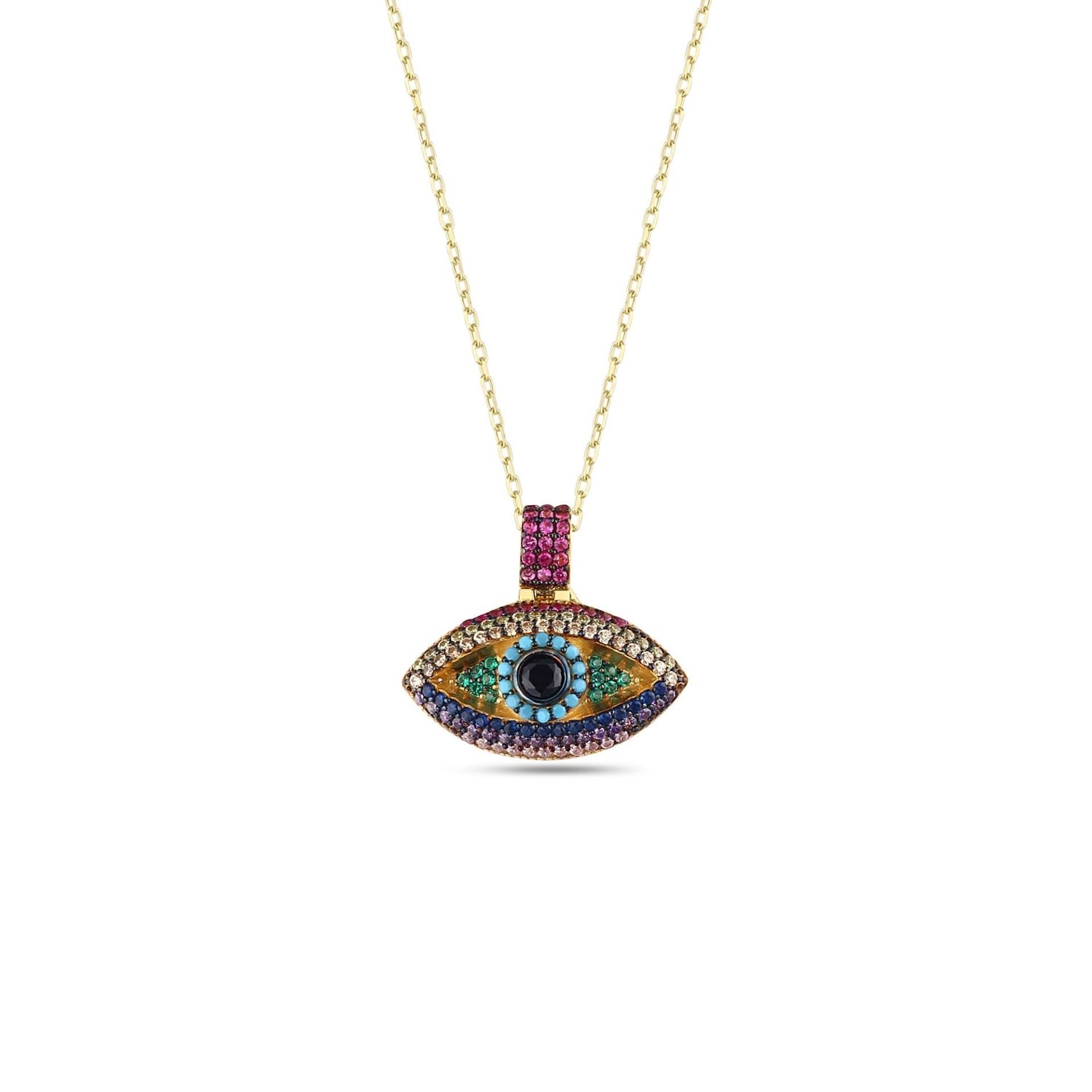 Multicolor Alina Eye Necklace