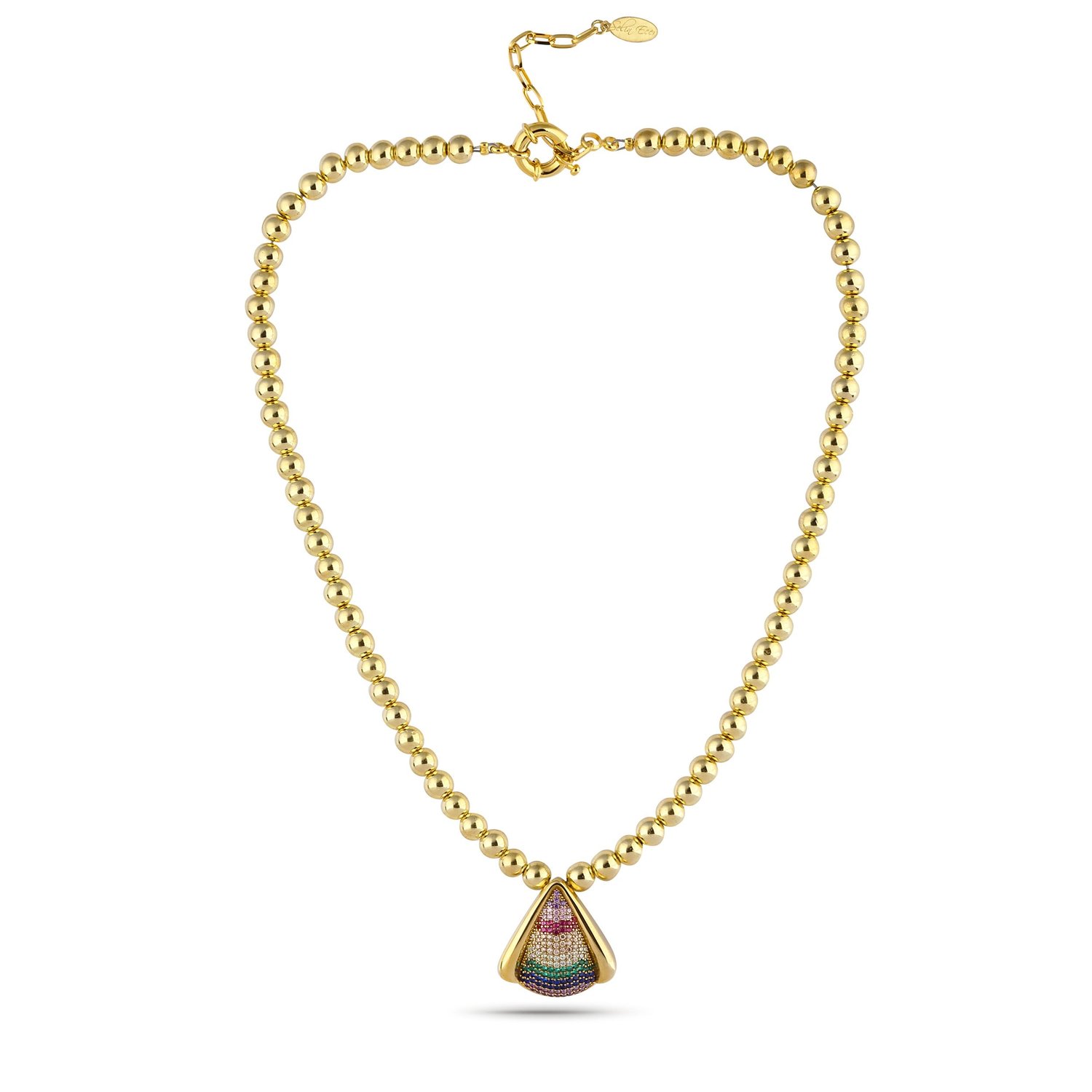 Multicolor Radiant Triangle Kolye