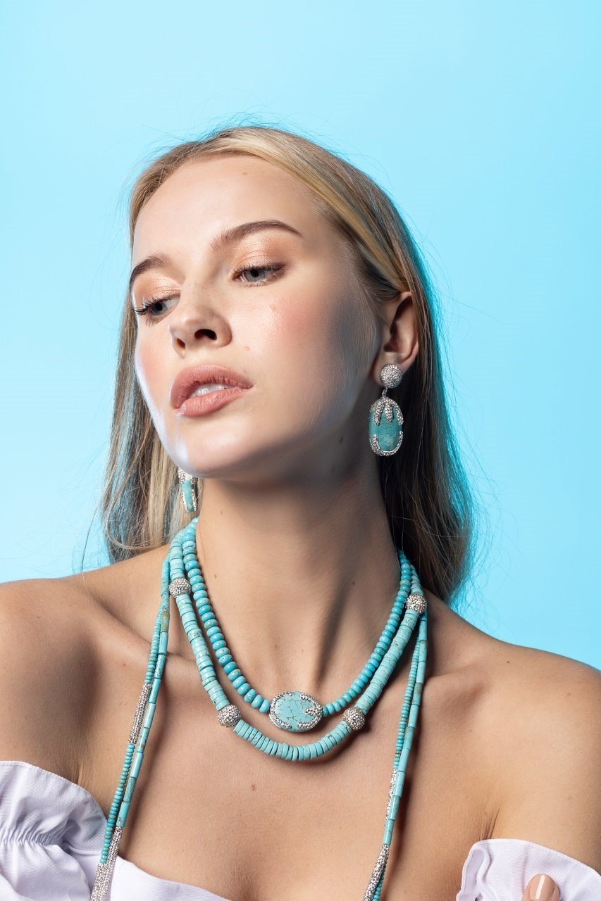 Turquoise Crystal Necklace