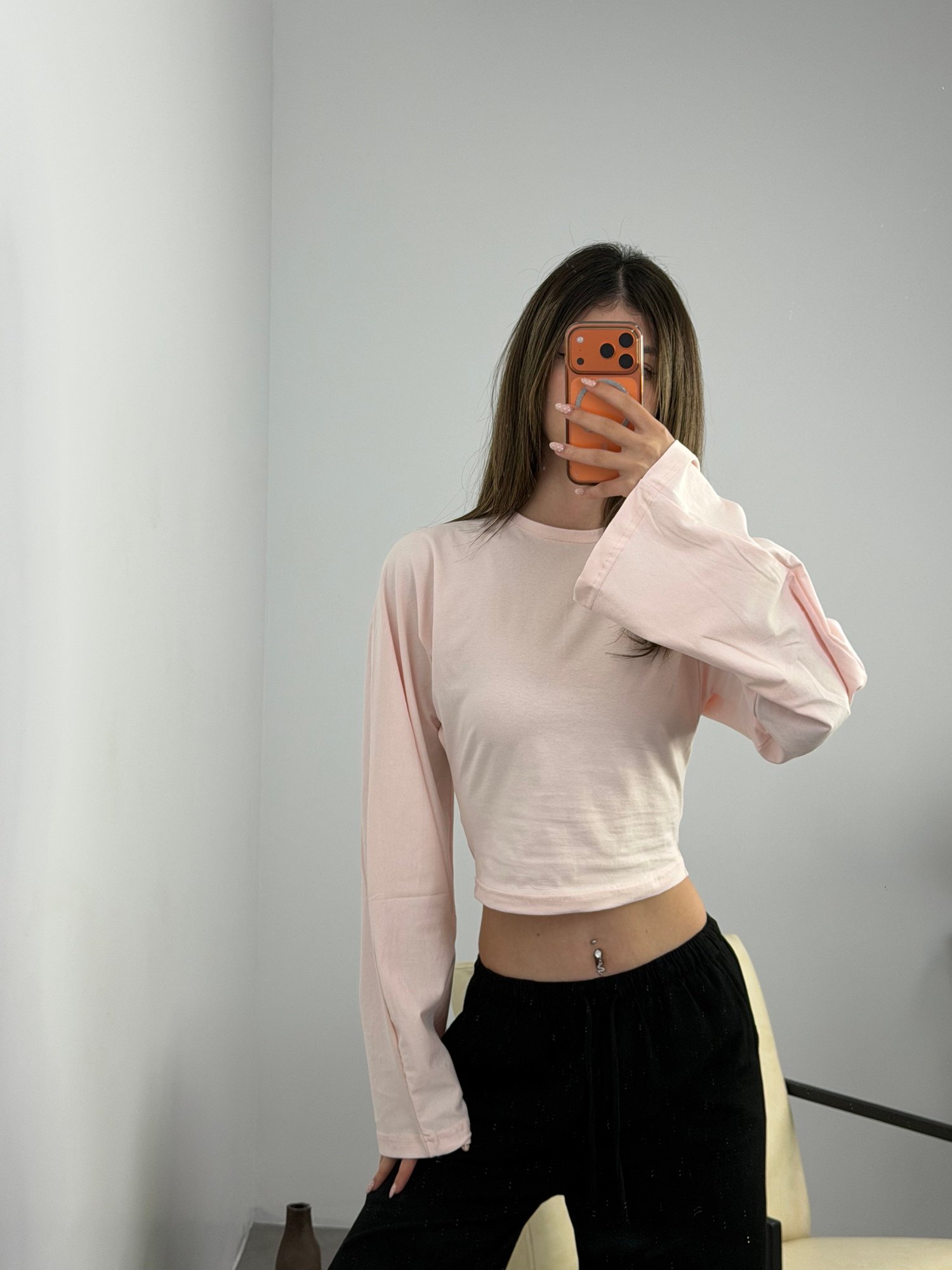 Esnek Fit Crop Pudra