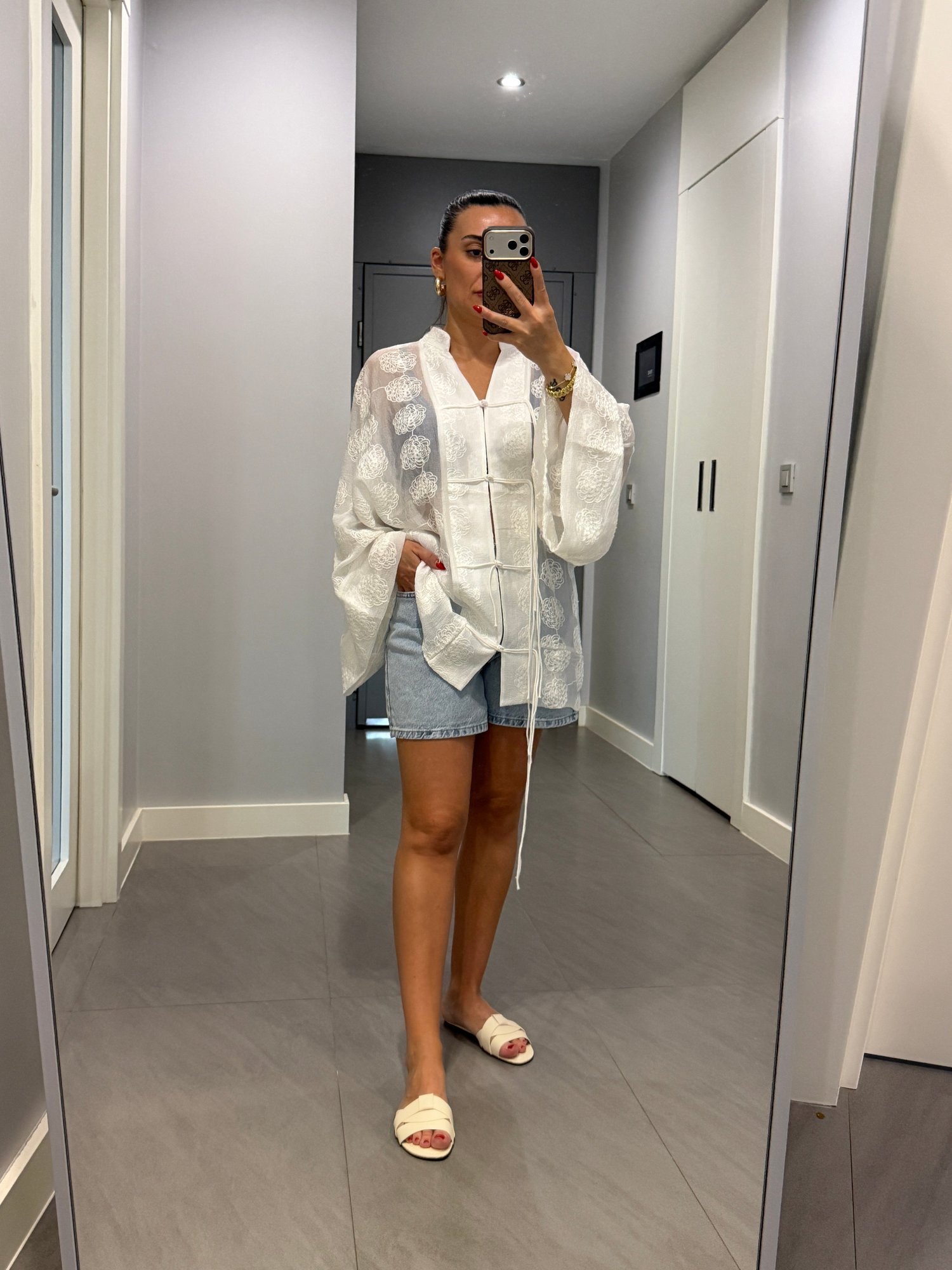 Brit Detaylı Tasarım Kimono