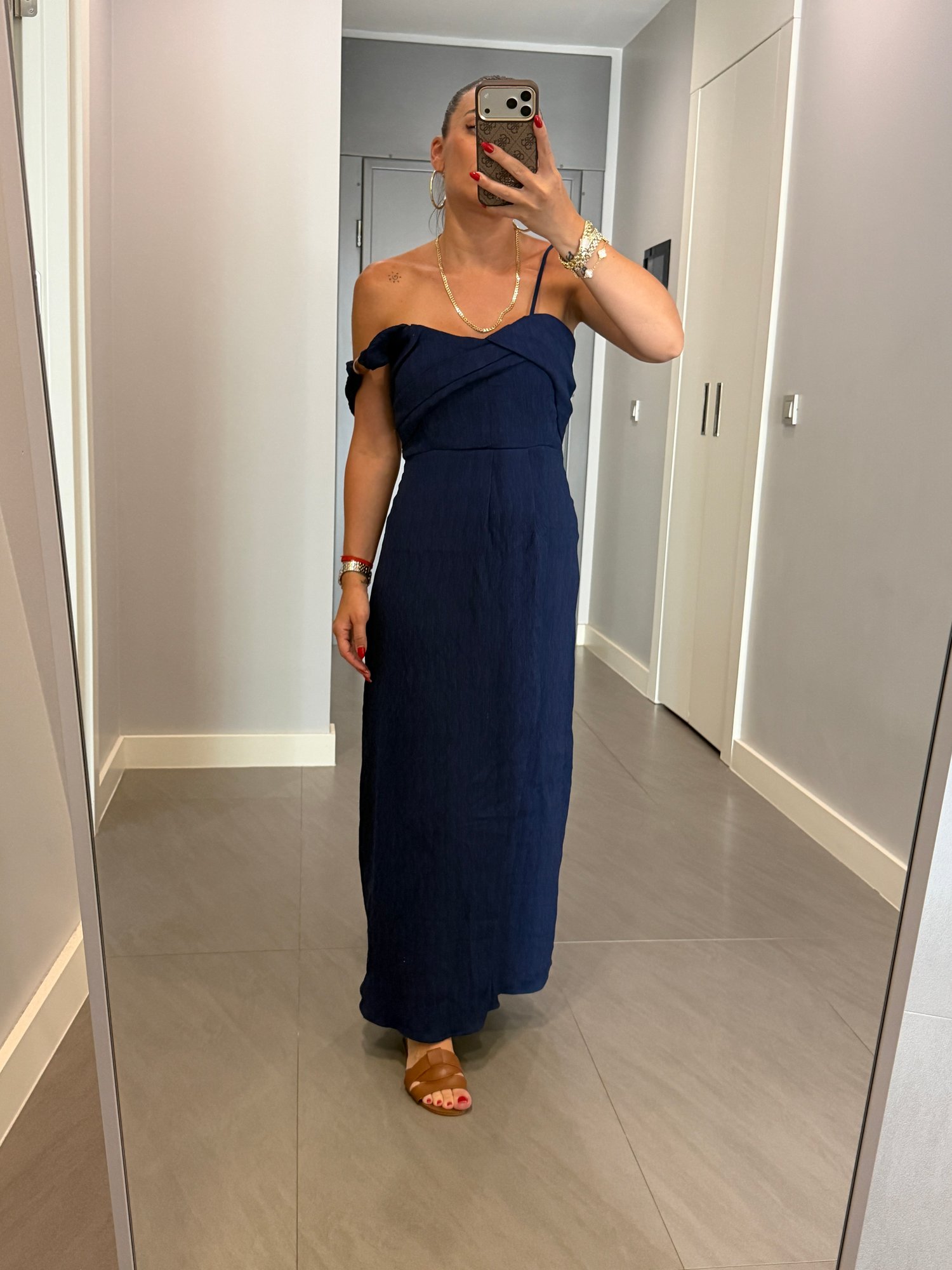 Drape Detaylı Anvelop Elbise