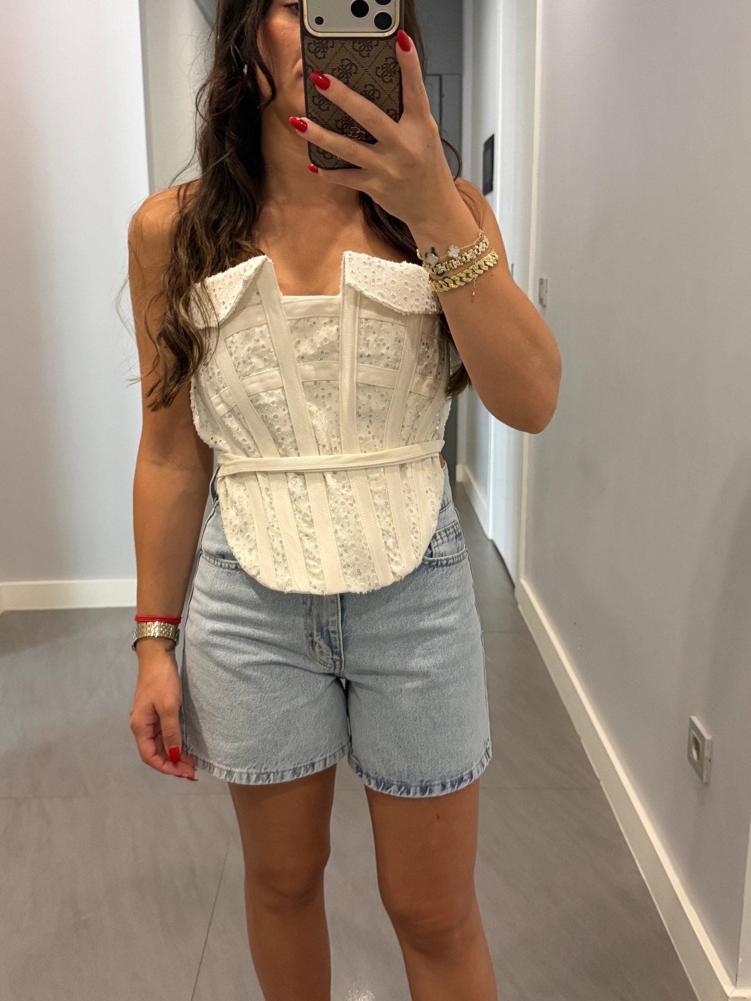 Pul Detaylı Korse Büstiyer