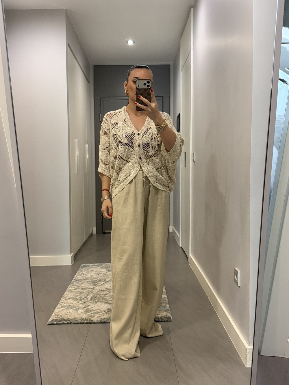 Tasarım Pul Detaylı Kimono