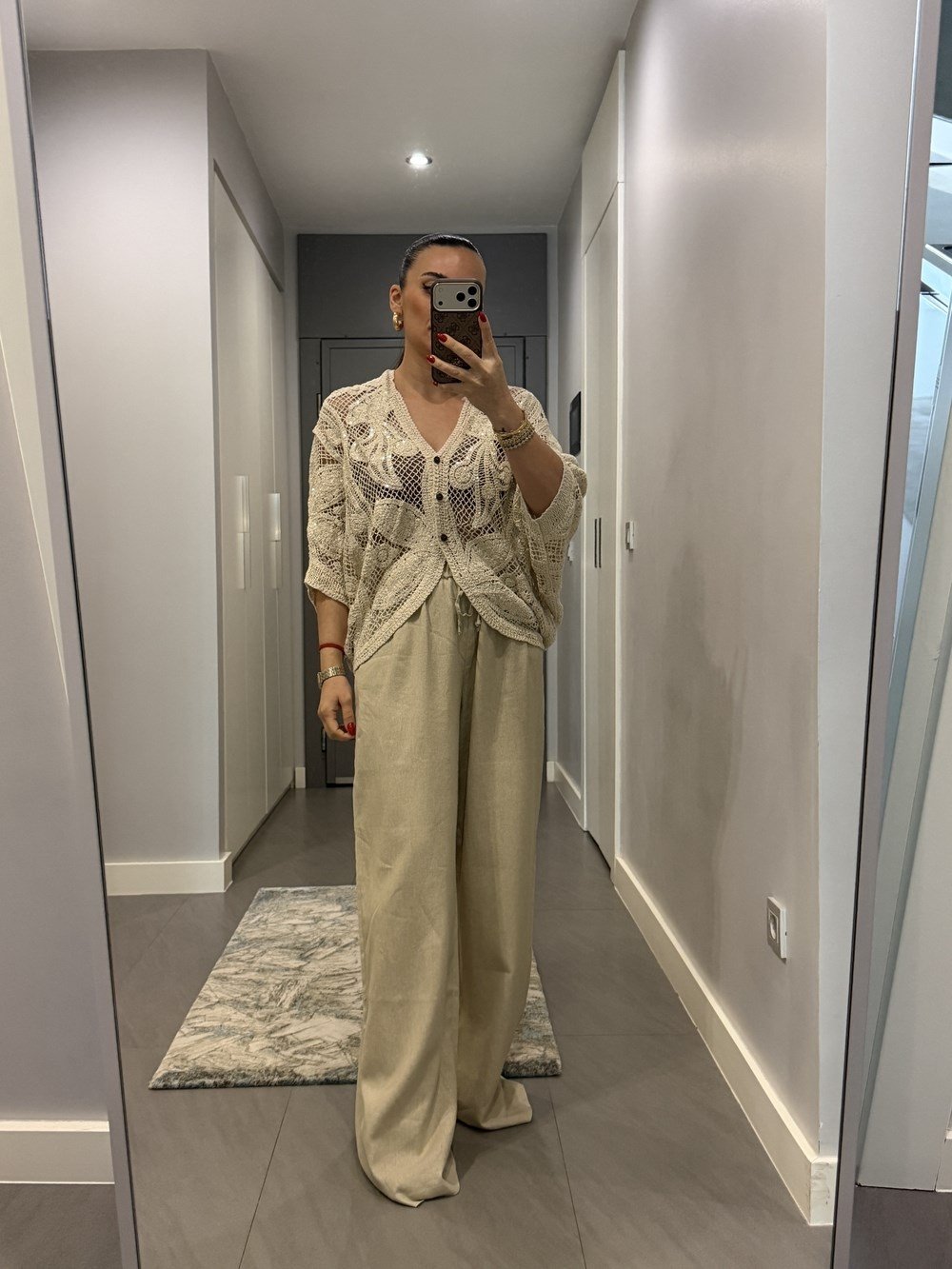 Tasarım Pul Detaylı Kimono