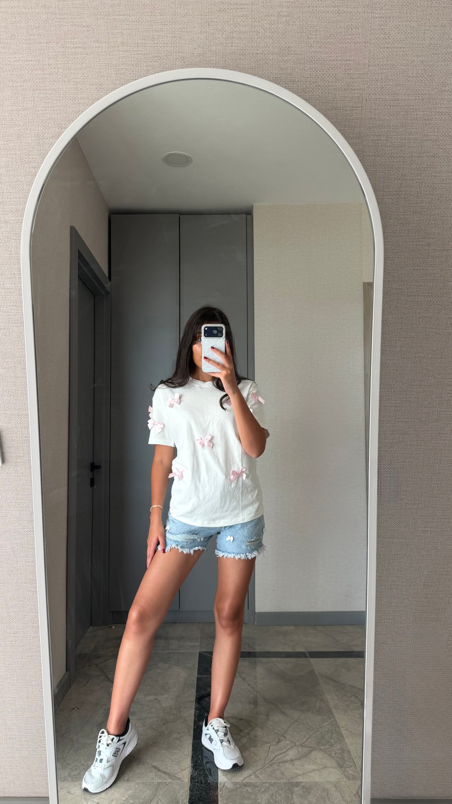 Fiyonk detaylı t-shirt
