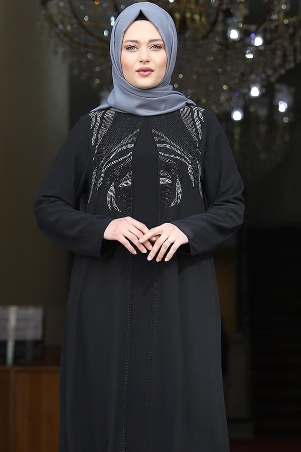 Amine Hüma Mine Abiye Siyah
