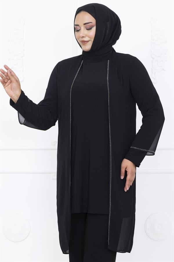 Amine Hüma Sezen Abiye Takım Siyah