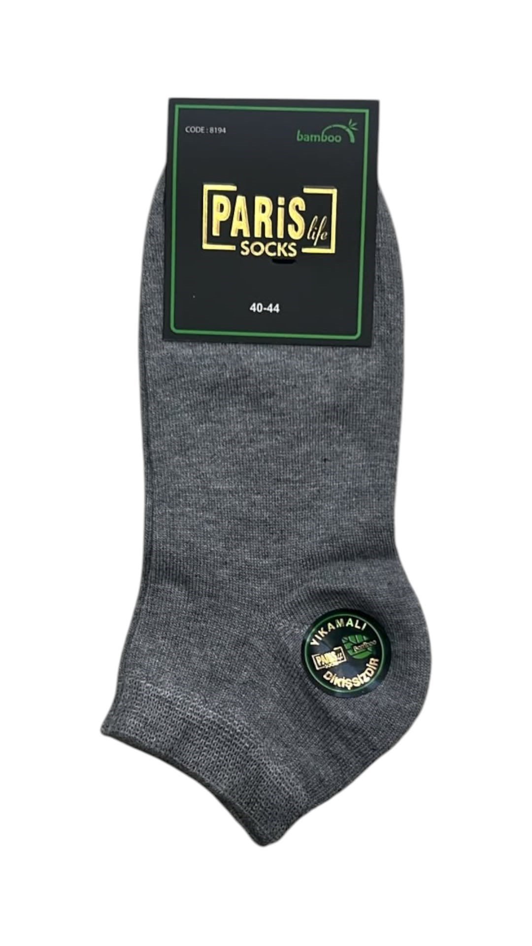 Premium Bambu Erkek Patik GRİ