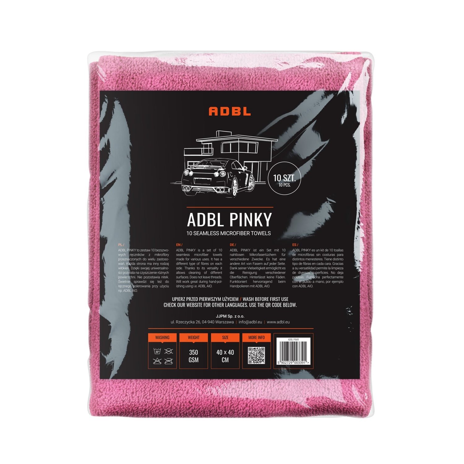 ADBL PİNKY 10 ADET DİKİŞSİZ 40X40 CM MİKROFİBER BEZ