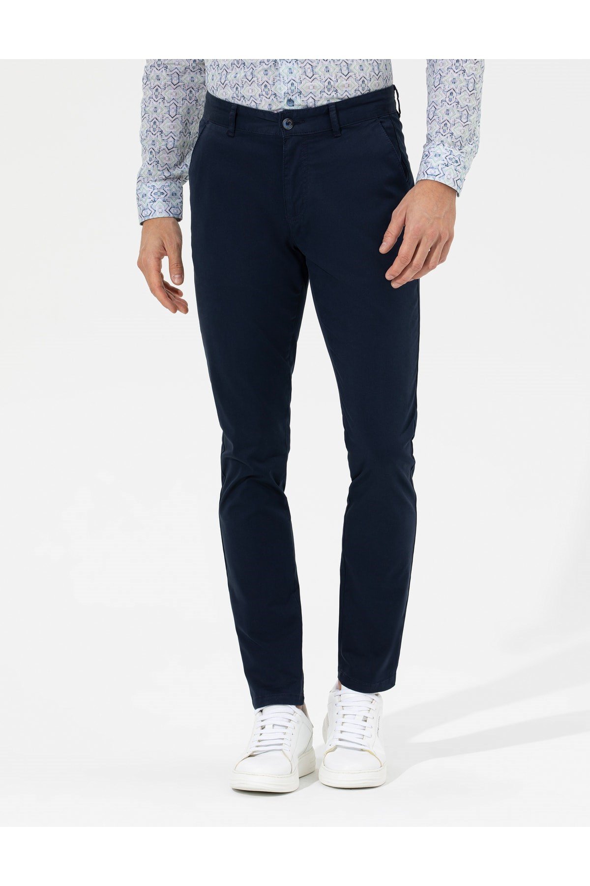 23y Rives Lacivert Spor Dokuma Slim Fit Pantolon