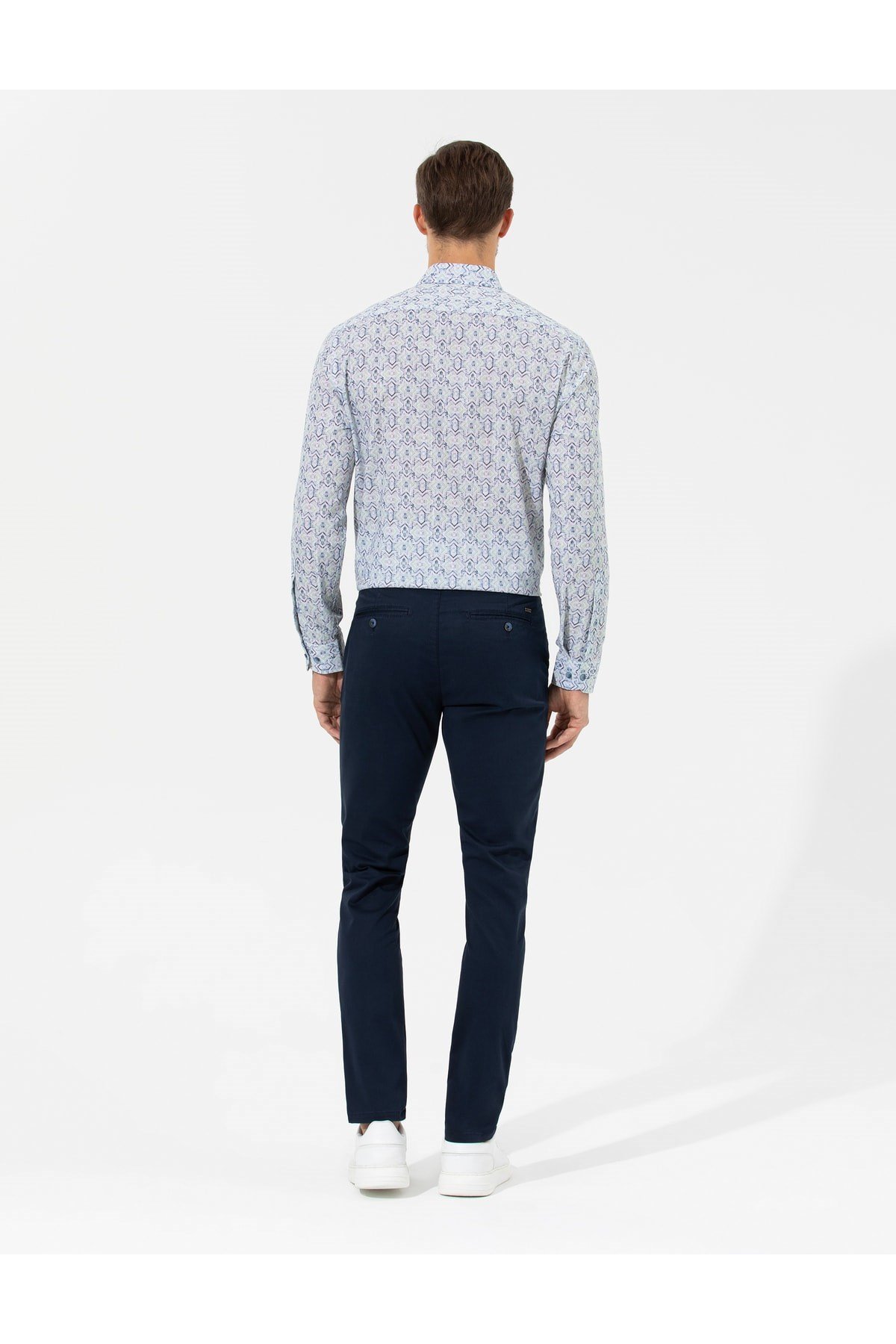 23y Rives Lacivert Spor Dokuma Slim Fit Pantolon