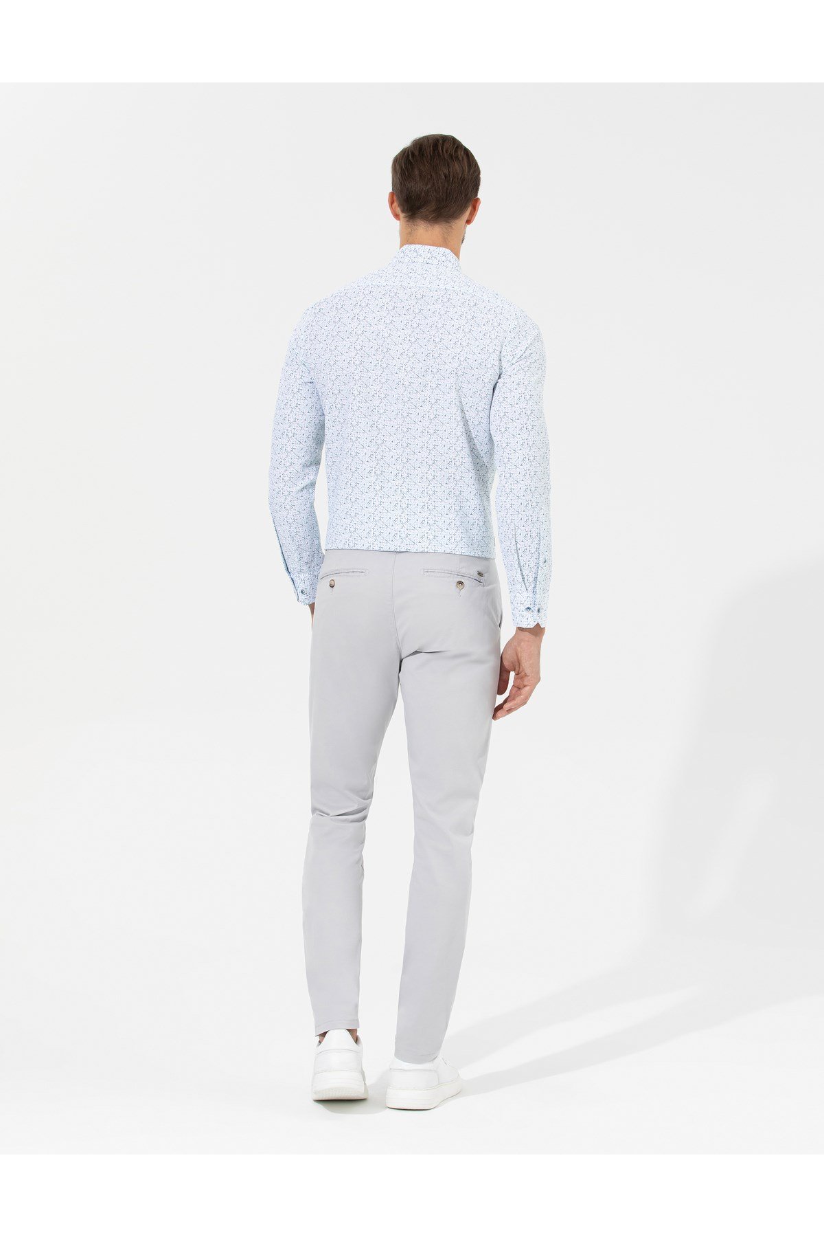 Açık Gri Slim Fit Basic Chino Pantolon 50268098-VR001