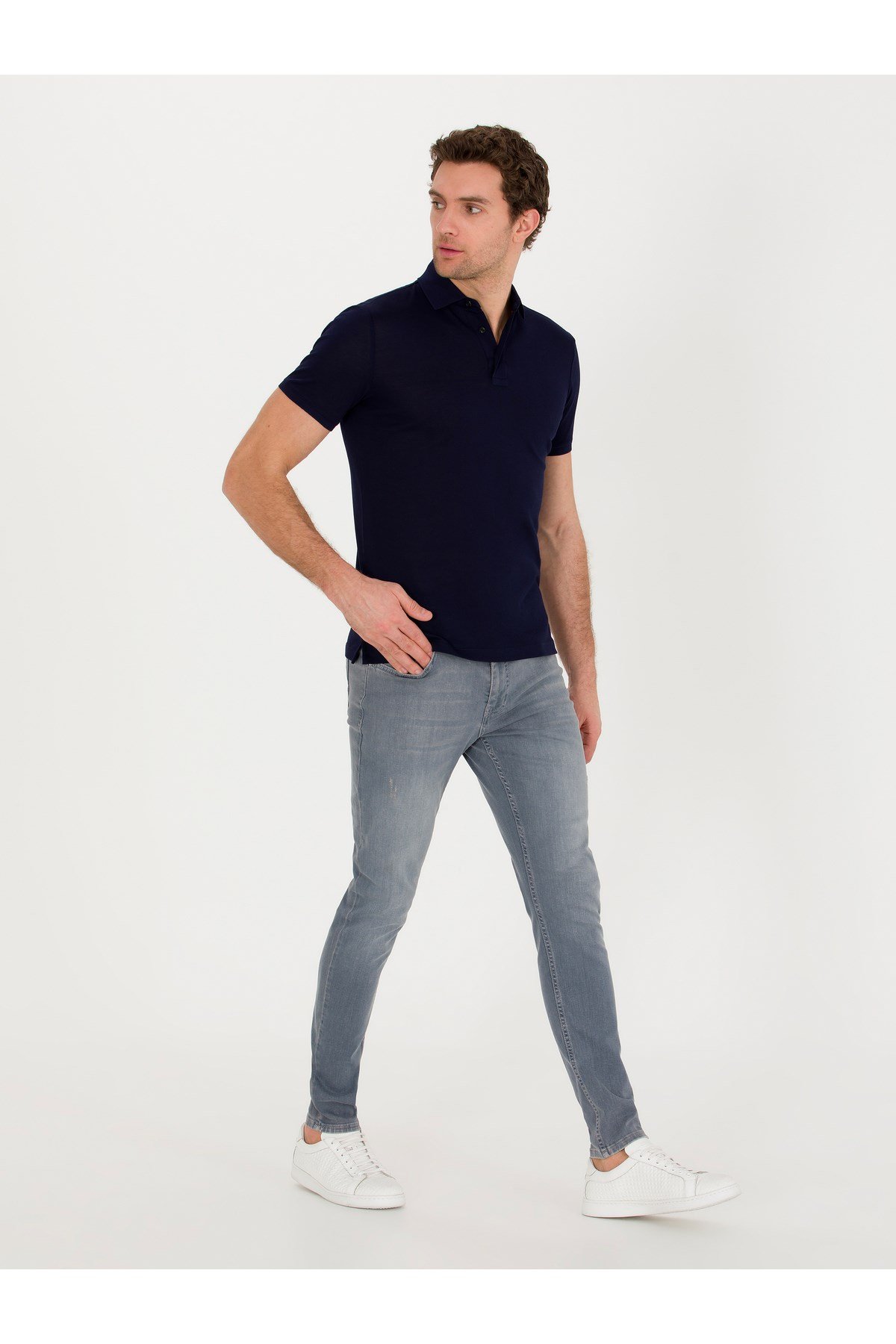 Açık Gri Slim Fit Jean Pantolon 50268663-DN0014
