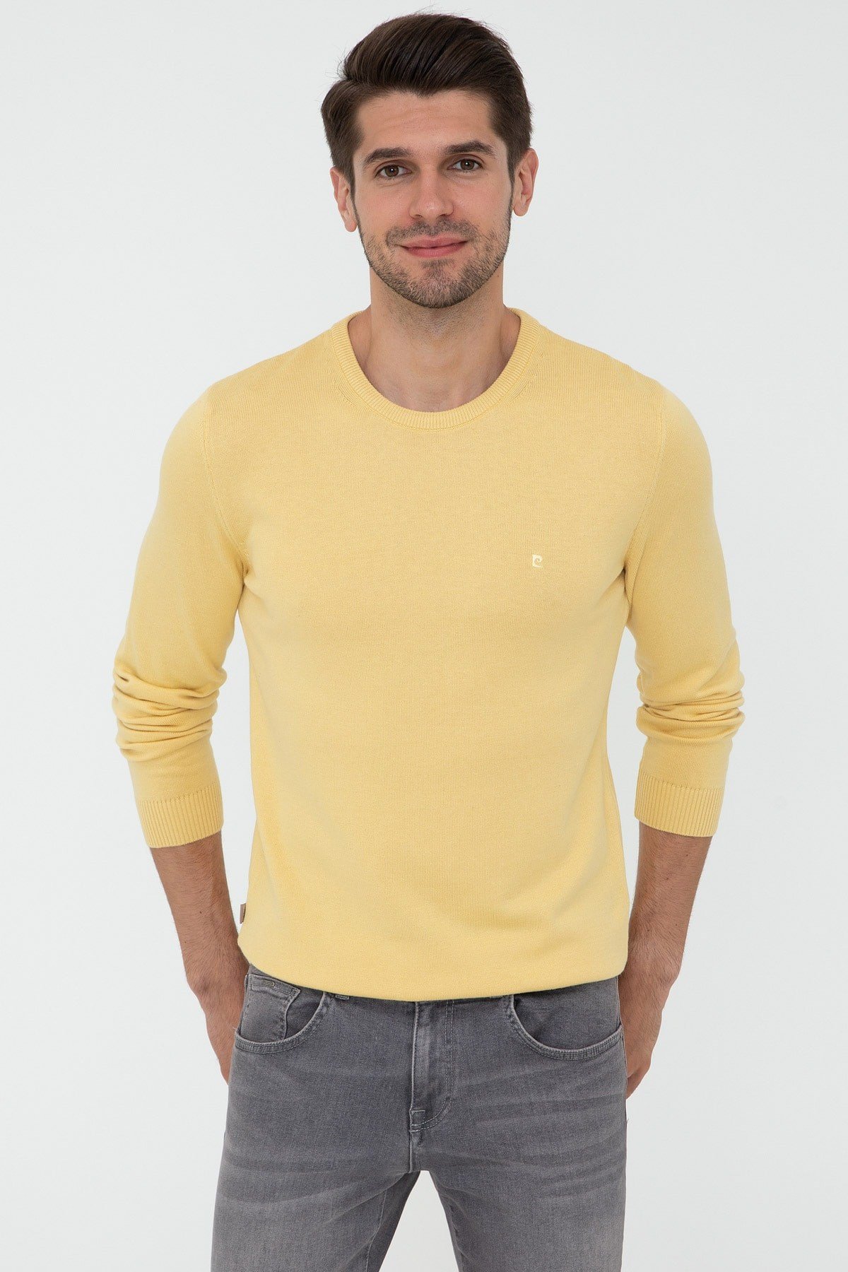 Acık Sarı Erkek Kazak G021SZ0TK.000.1256251