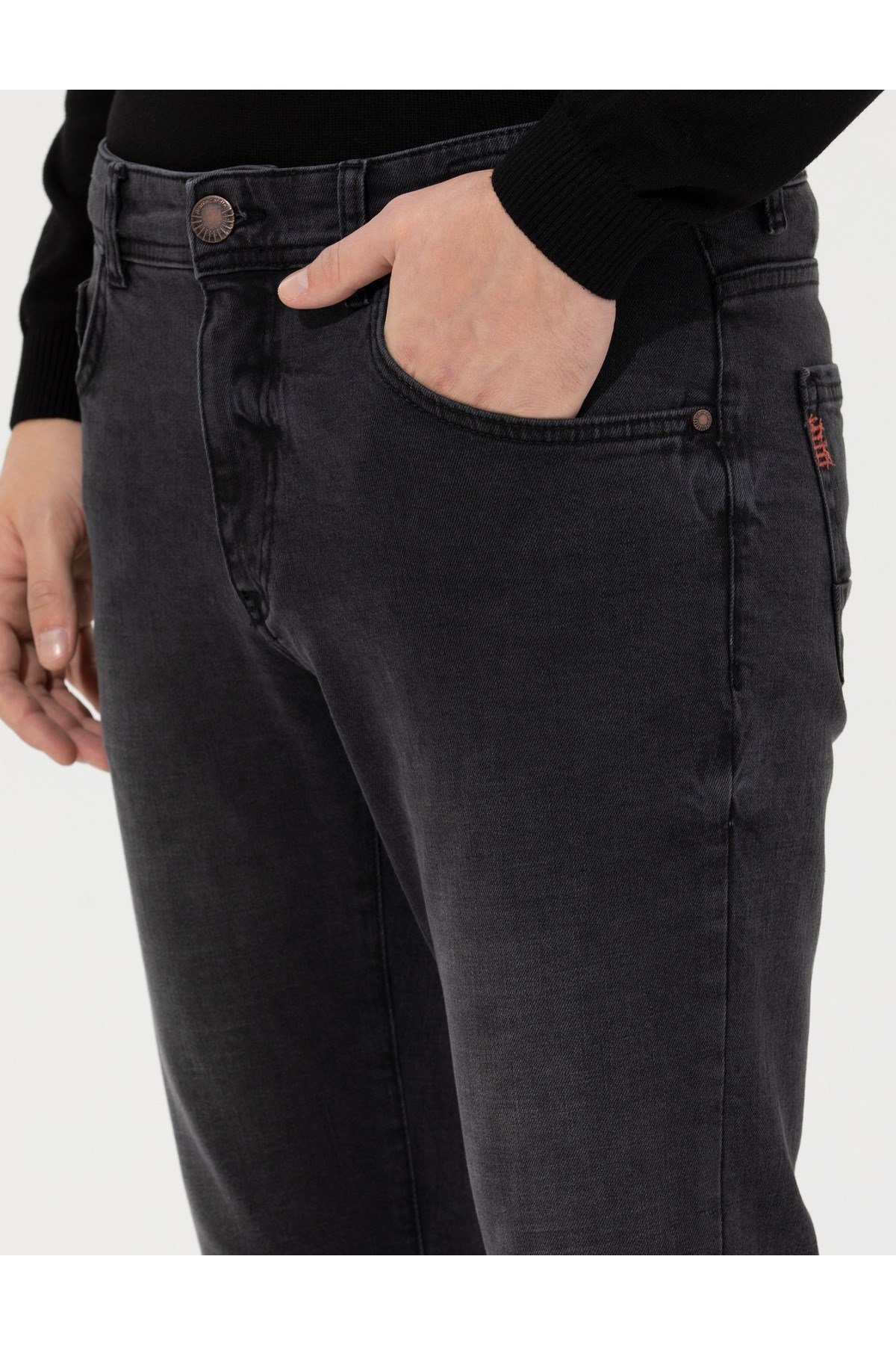 Antrasit Slim Fit Jean Pantolon 50259701-VR006