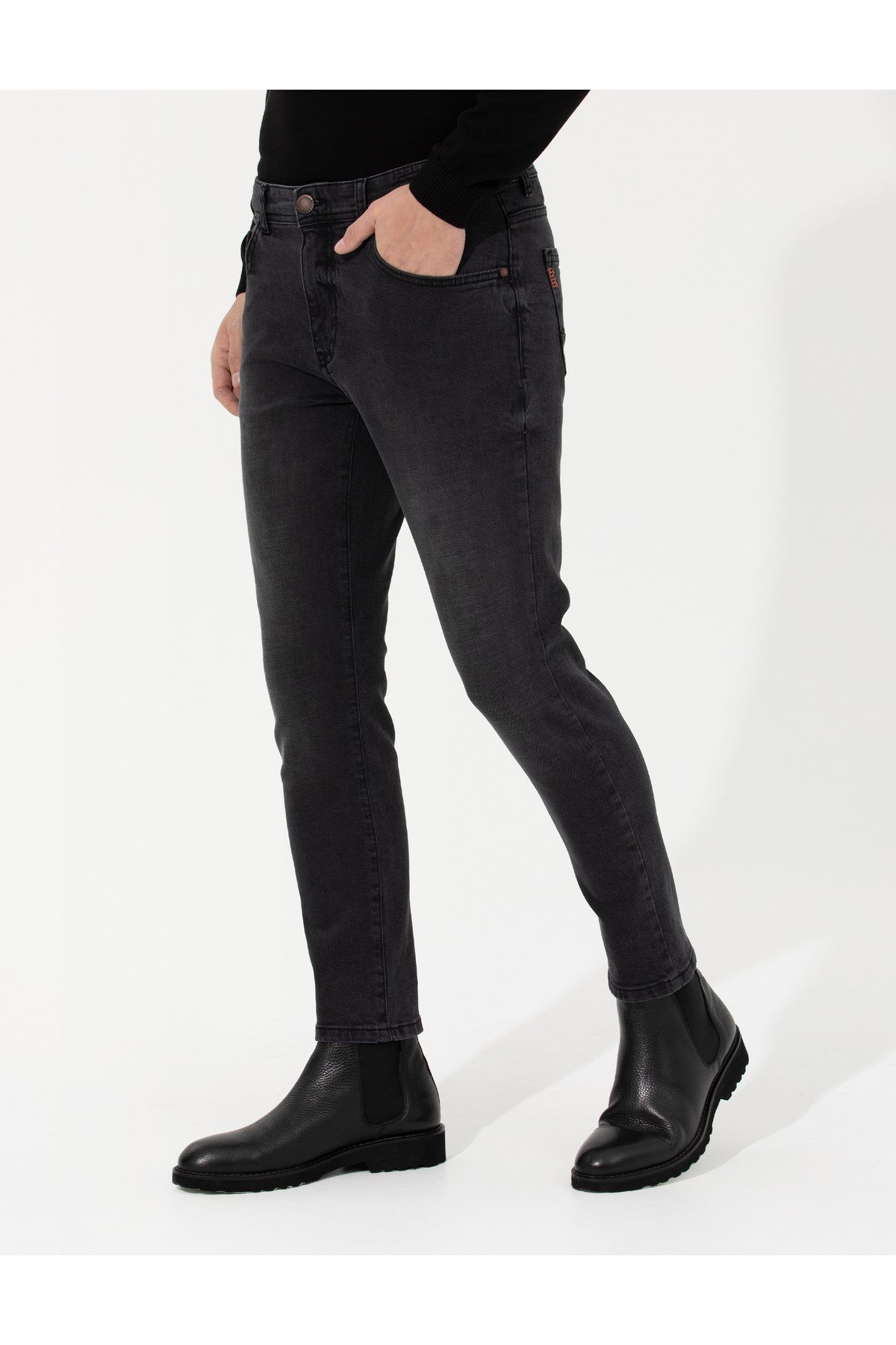 Antrasit Slim Fit Jean Pantolon 50259701-VR006
