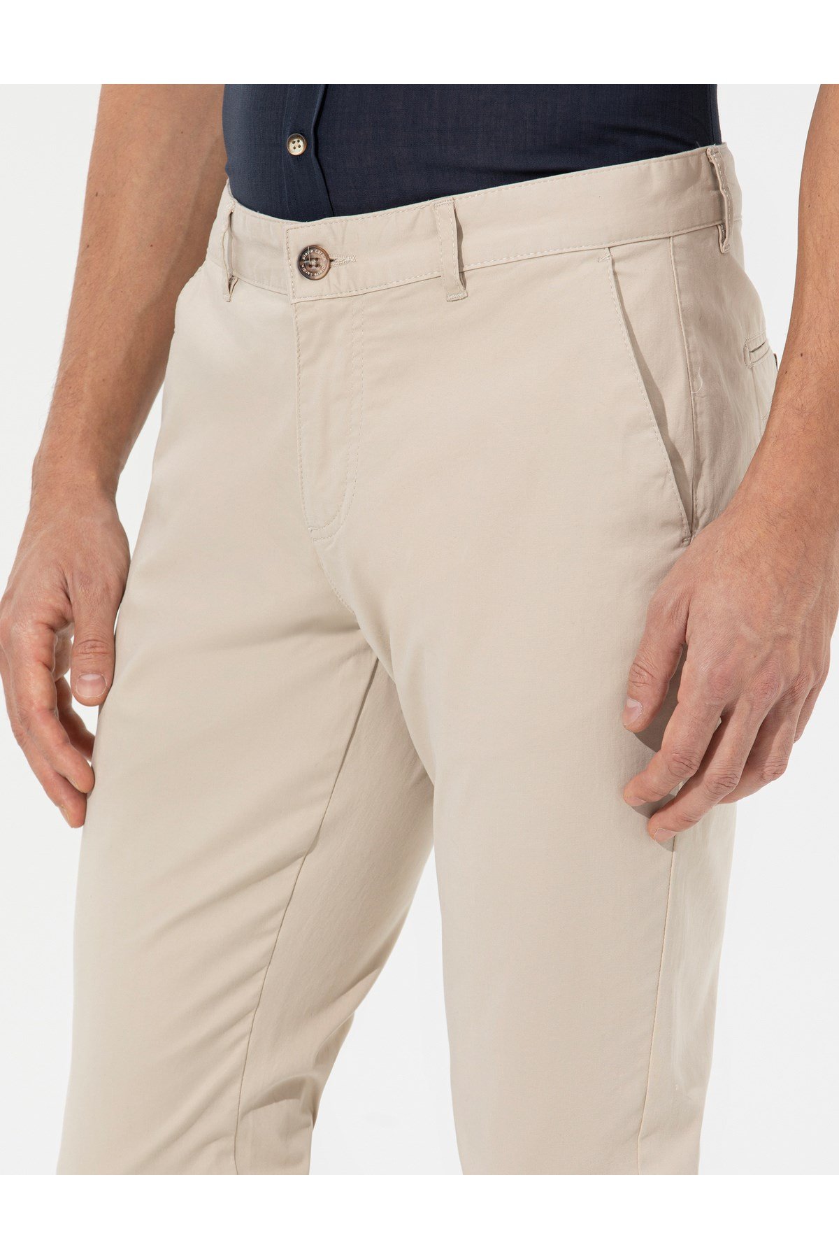 Bej Slim Fit Basic Chino Pantolon 50268098-VR011