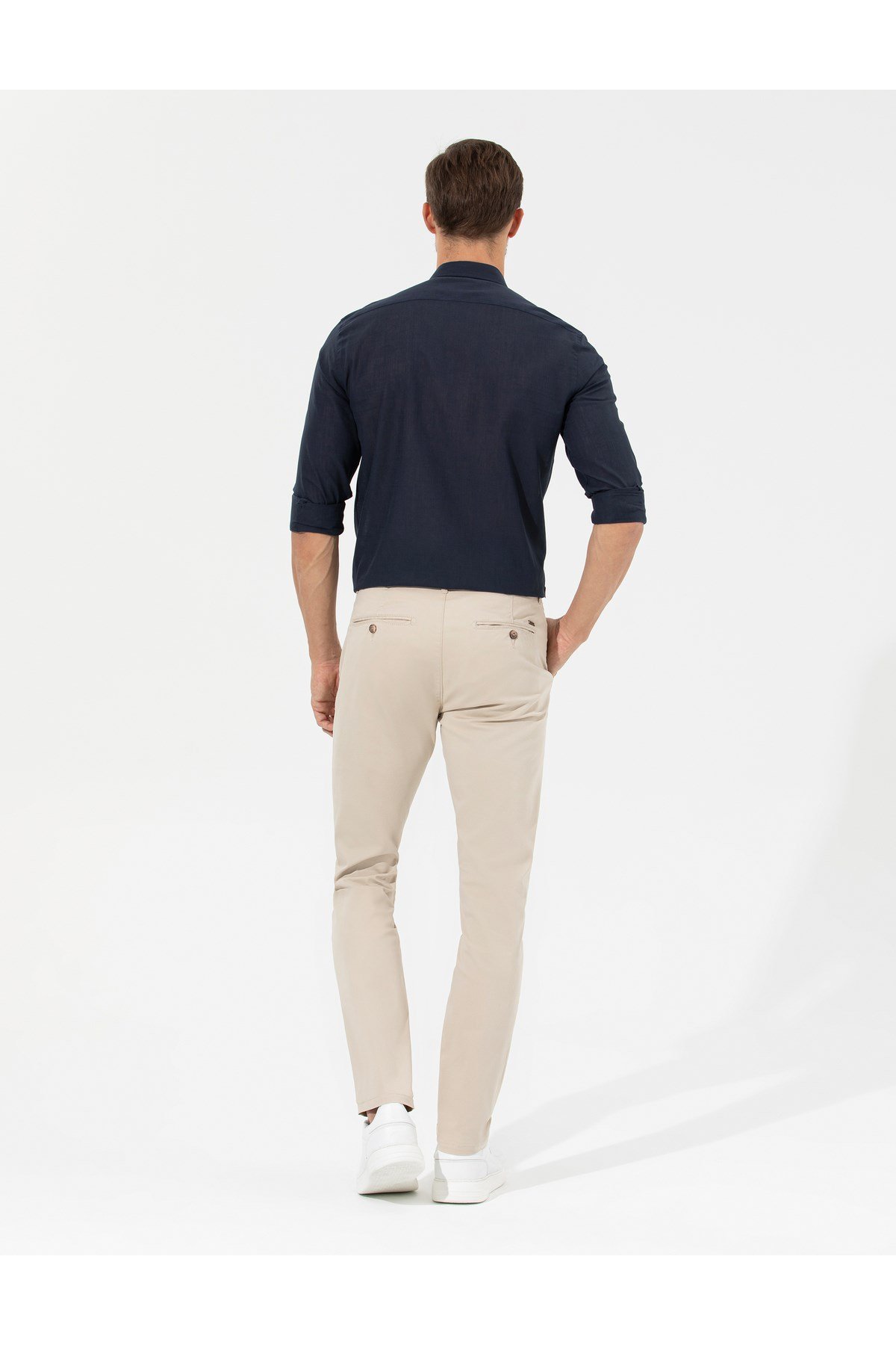 Bej Slim Fit Basic Chino Pantolon 50268098-VR011