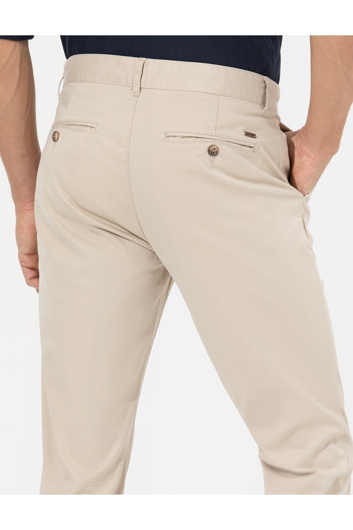 Bej Slim Fit Basic Chino Pantolon 50268098-VR011