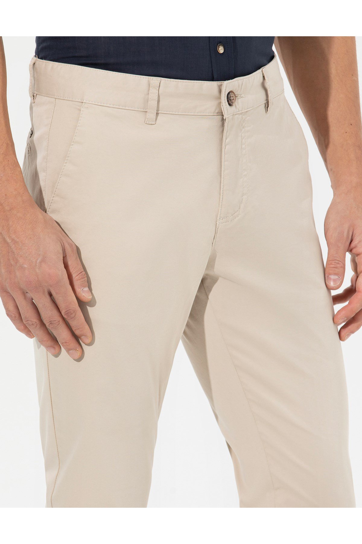 Bej Slim Fit Basic Chino Pantolon 50268098-VR011