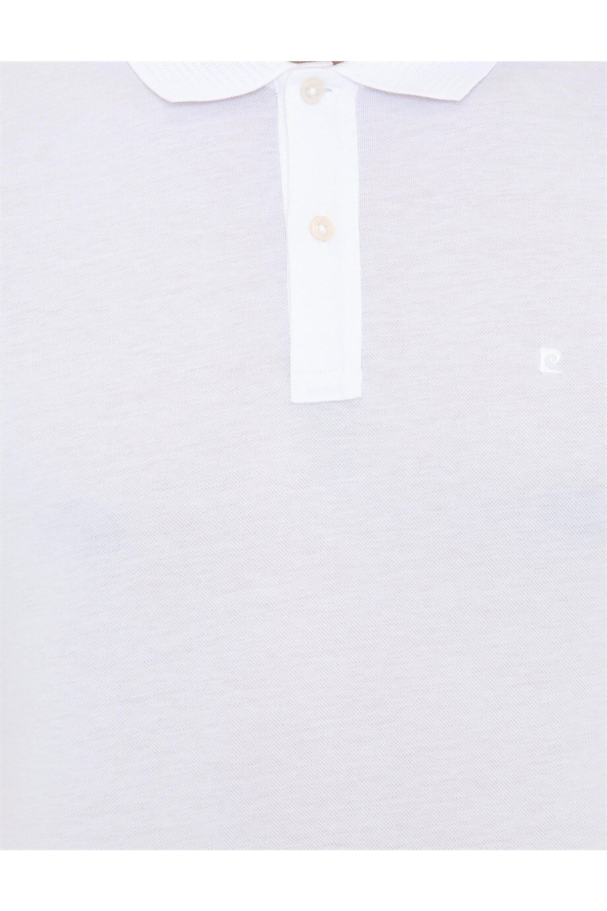 Beyaz Slim Fit Basic Polo Yaka T-sirt