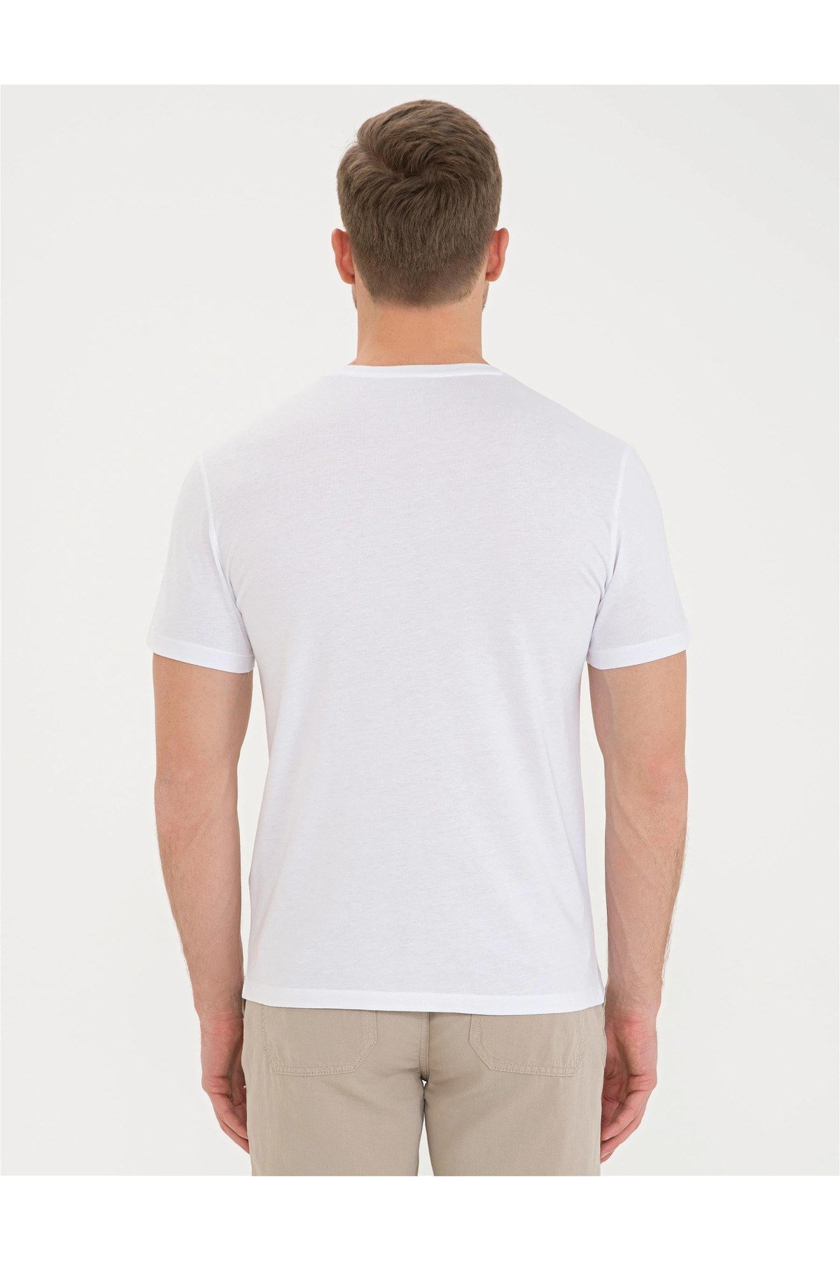 Beyaz Slim Fit Bisiklet Yaka Basic Tişört G021GL011.000.1201032.VR013